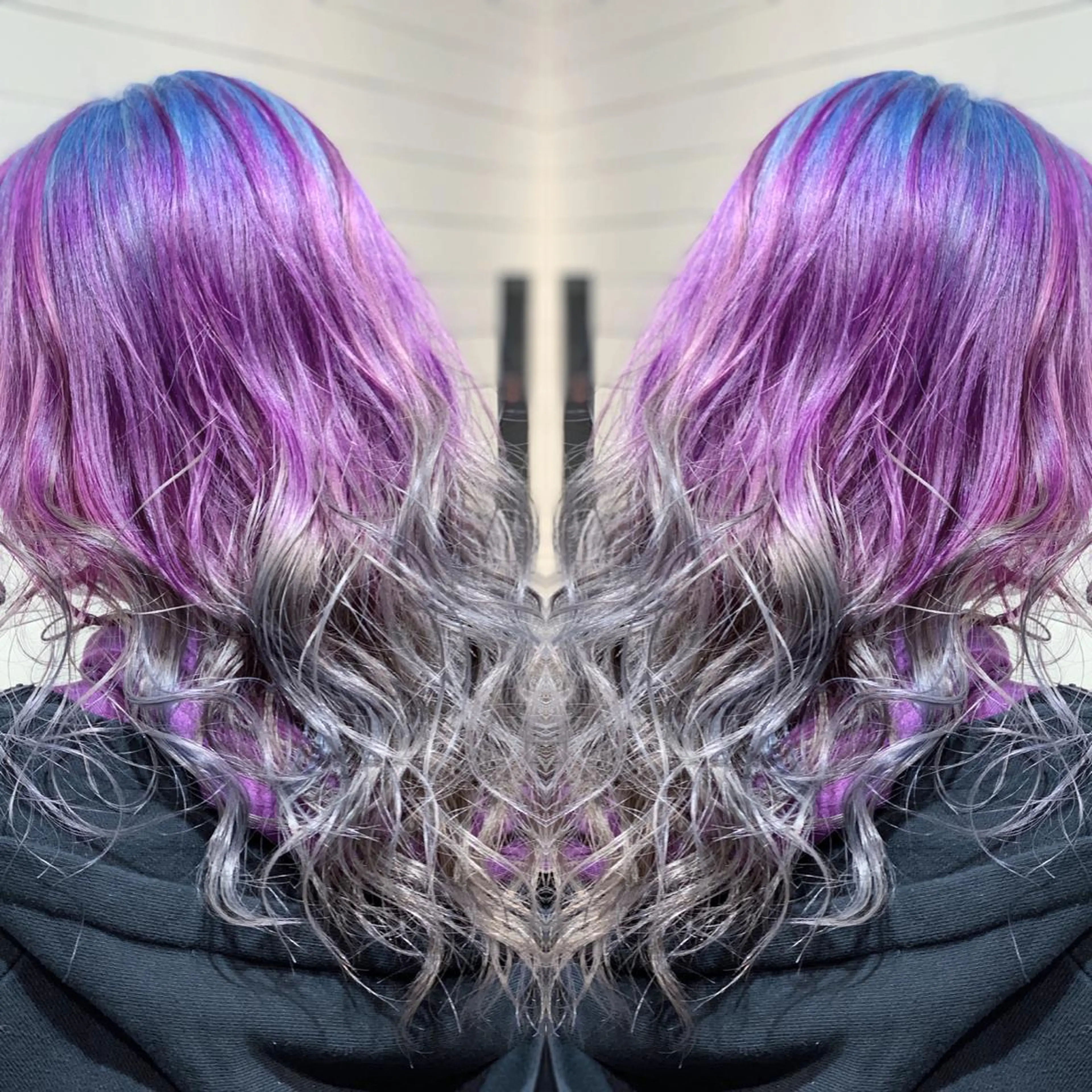 セミロング カラー ヘアアレンジ ヘアカラー トリートメント 髪質改善×ハイトーン 中田啄也のヘアスタイル