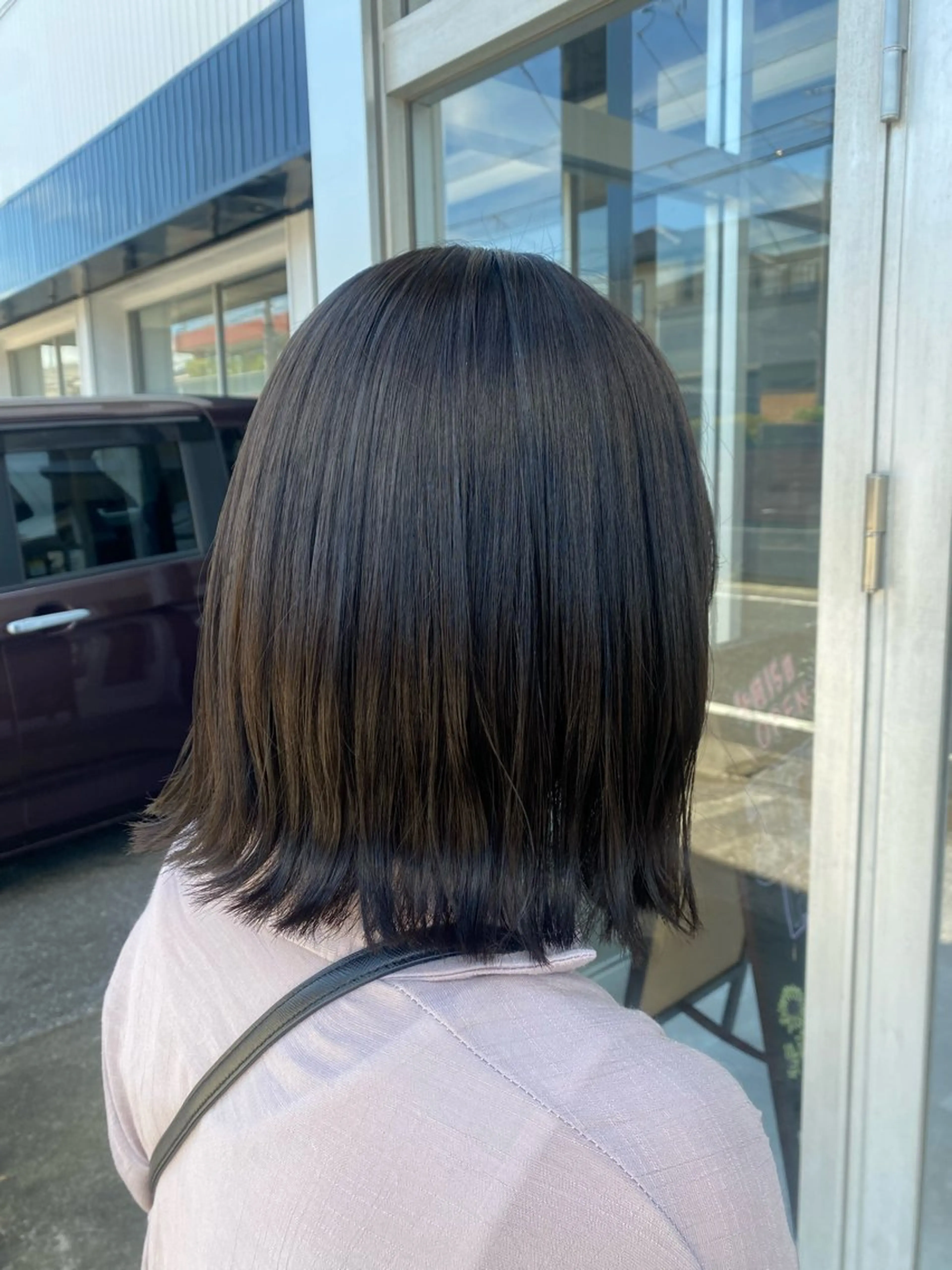 ミディアム カット ヘアカラー トリートメント maki💖 レイヤー/髪質改善のヘアスタイル