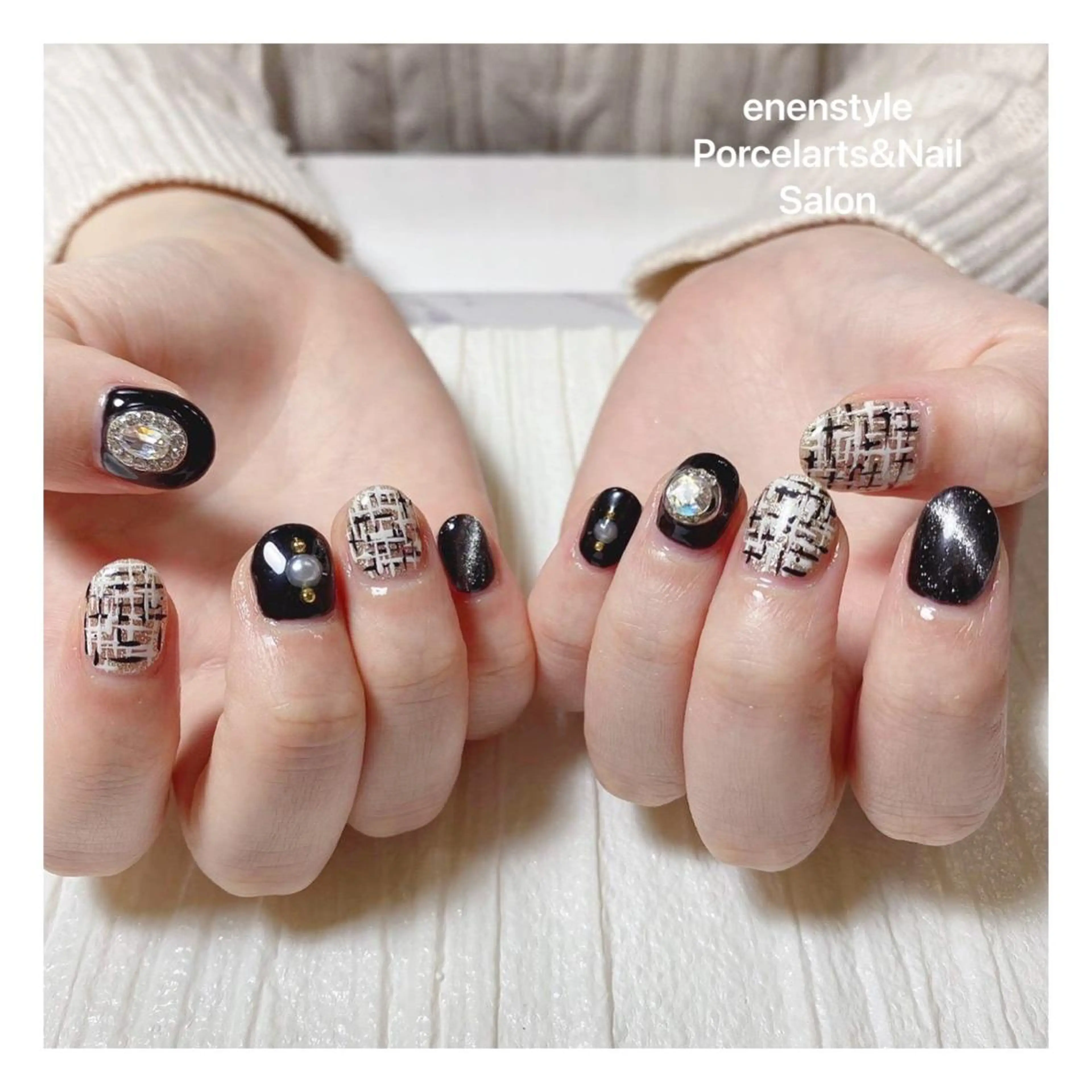 ショート ネイル ハンドネイル 👑enen style👑のネイルデザイン