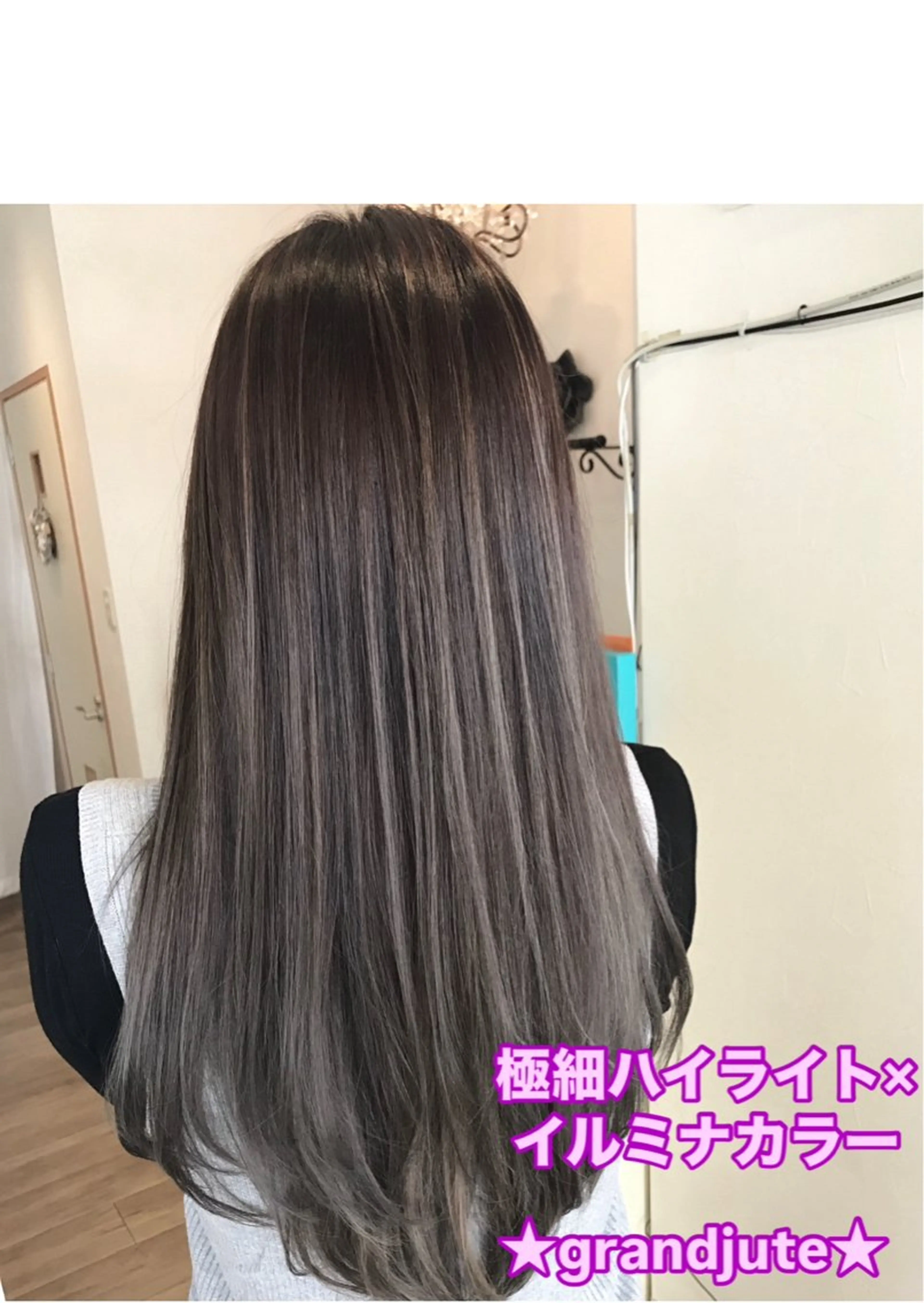 ミディアム カラー イルミナカラー カット ヘアカラー grand juteのヘアスタイル