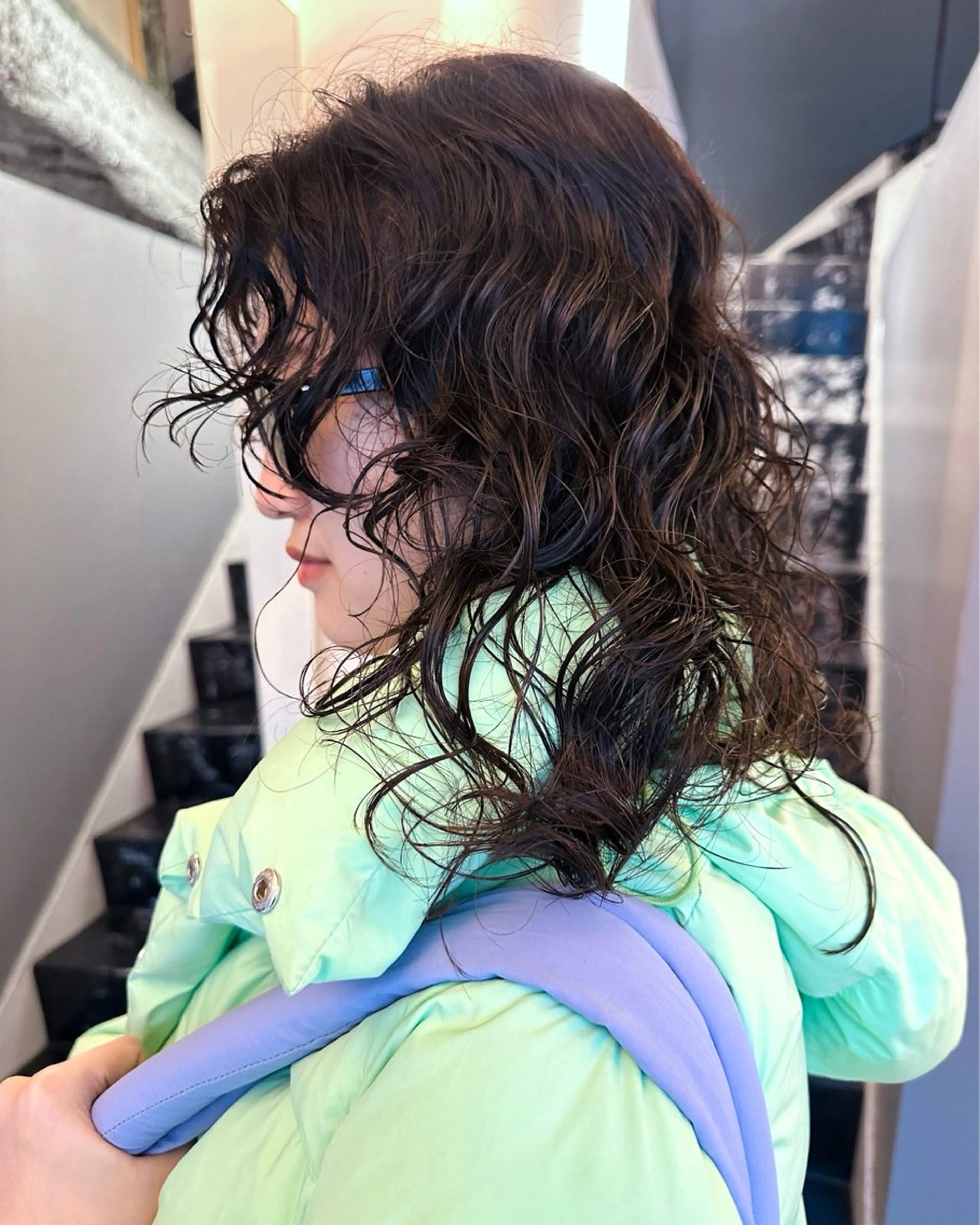 ミディアム パーマ カット パーマ レイヤー/パーマ /ウルフ/nabeのヘアスタイル