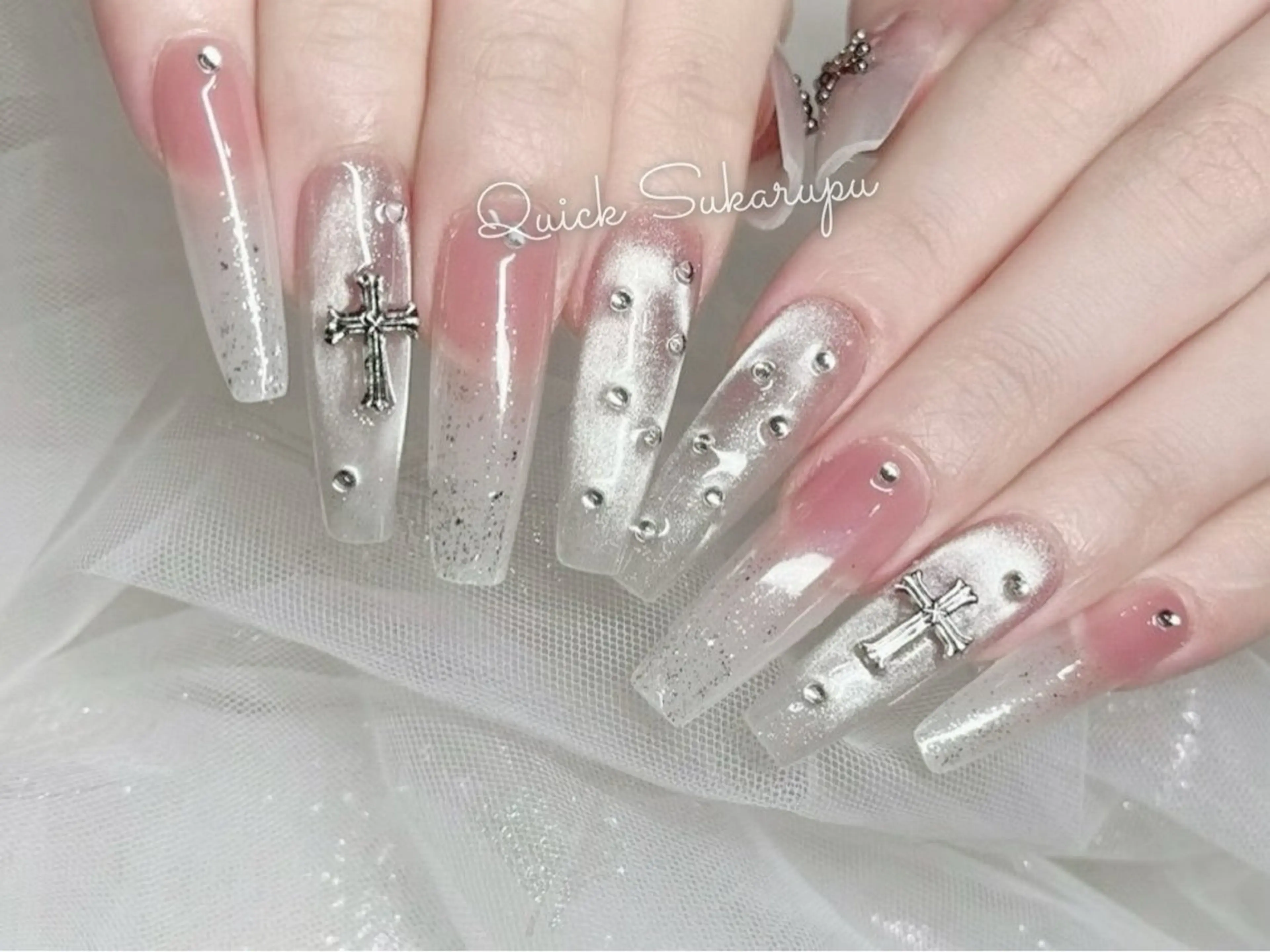 ロング ハンドネイル Quick Sukarupu池袋のネイルデザイン