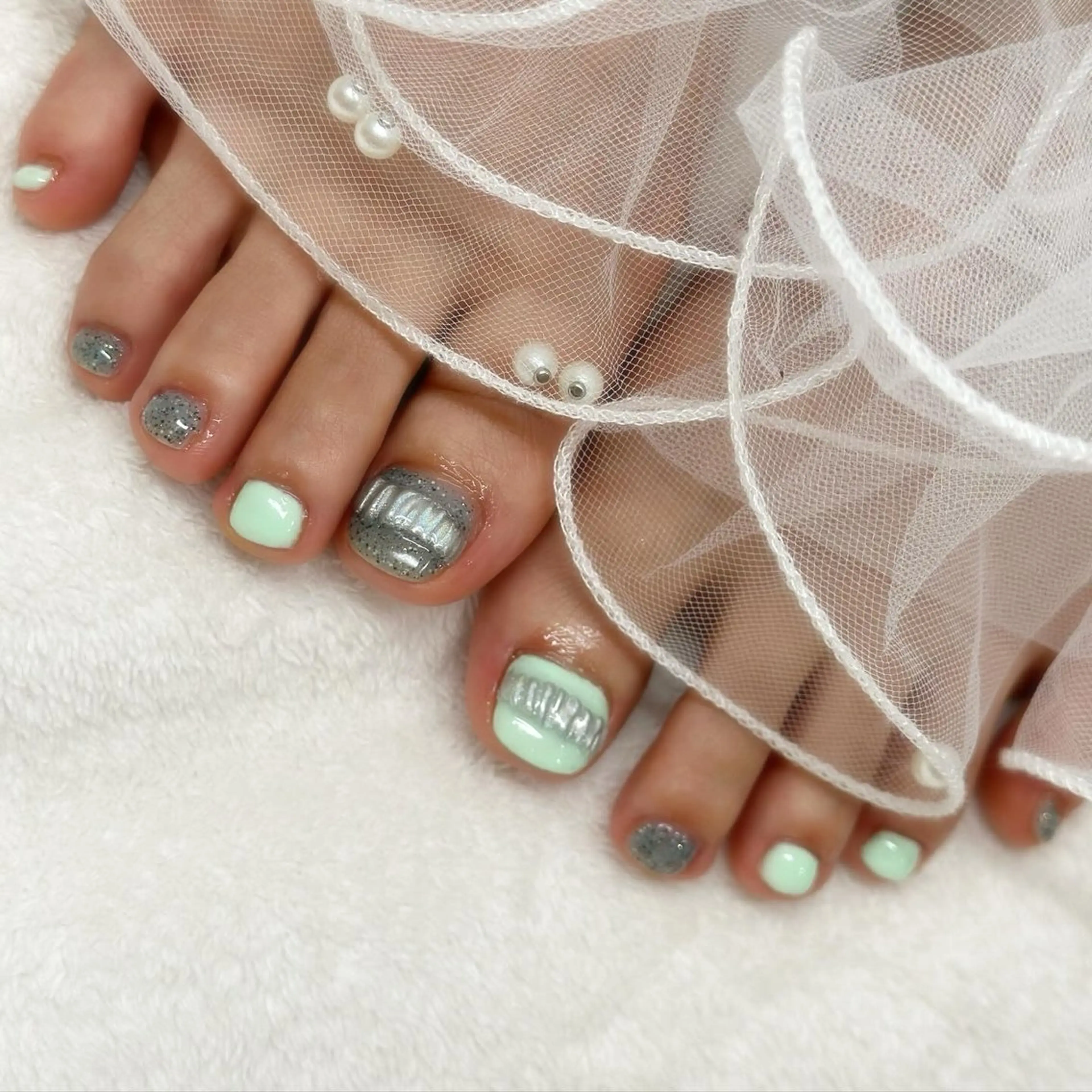 ネイル フットネイル ジェルネイル フットネイル ri.em.da mariのネイルデザイン