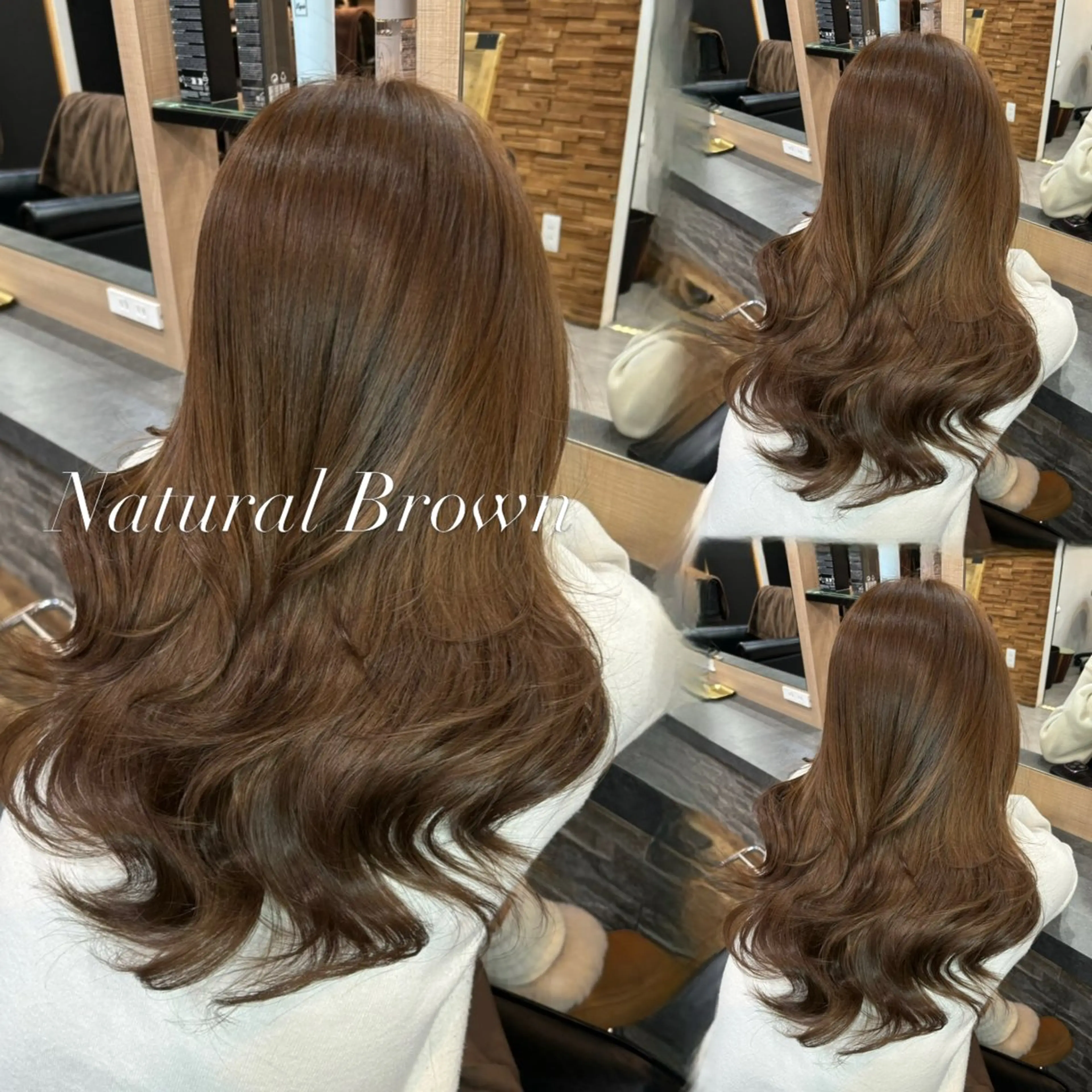 セミロング カラー ブリーチ ブラウンカラー ブリーチなしカラー エクステ 髪質改善 カット ヘアカラー トリートメント 横浜/エクステ特化× 艶カラー/あいかのヘアスタイル