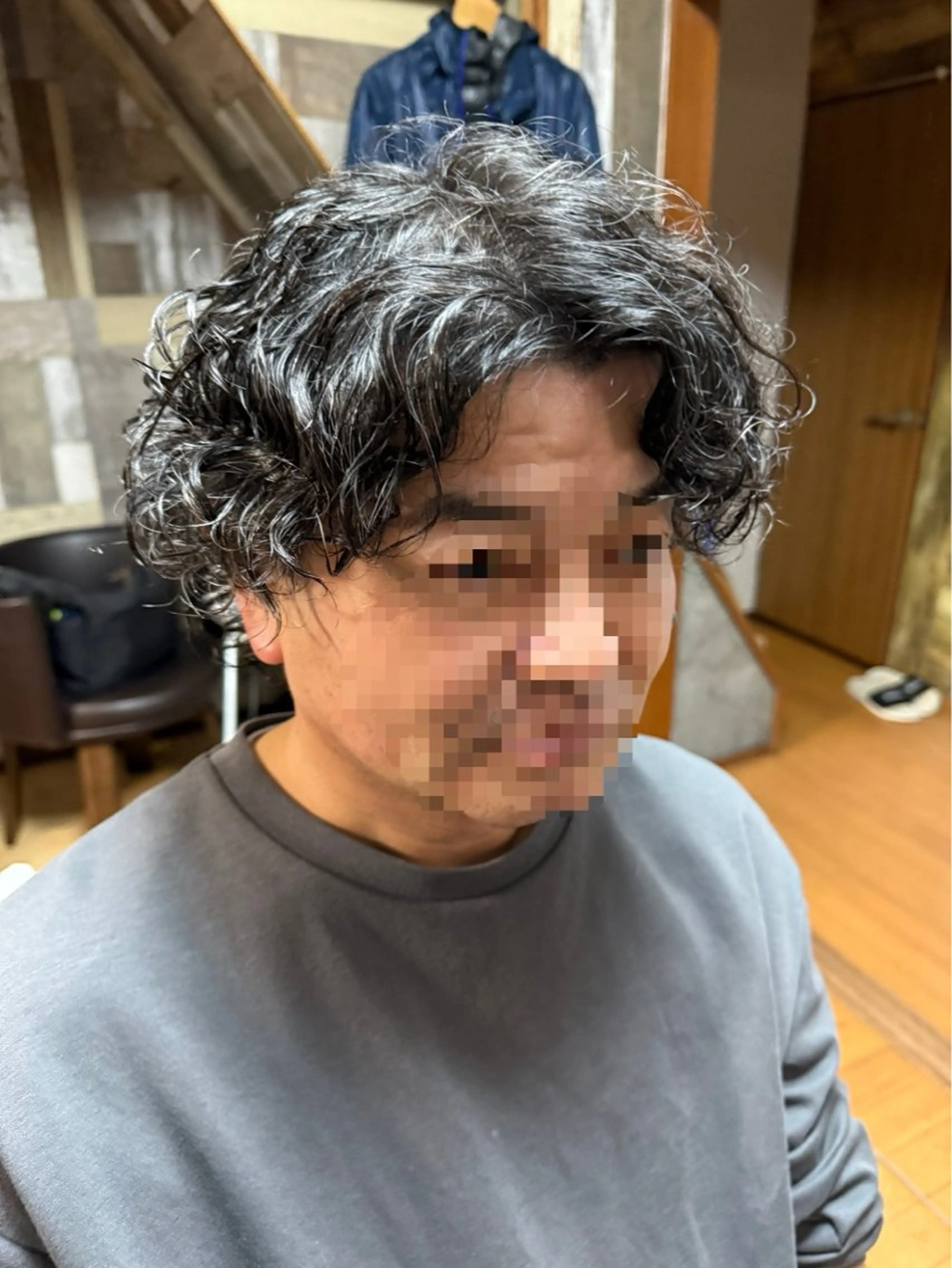 ミディアム パーマ メンズ ミディアムパーマ メンズパーマ カット パーマ メンズ特化型/永井 友貴のヘアスタイル