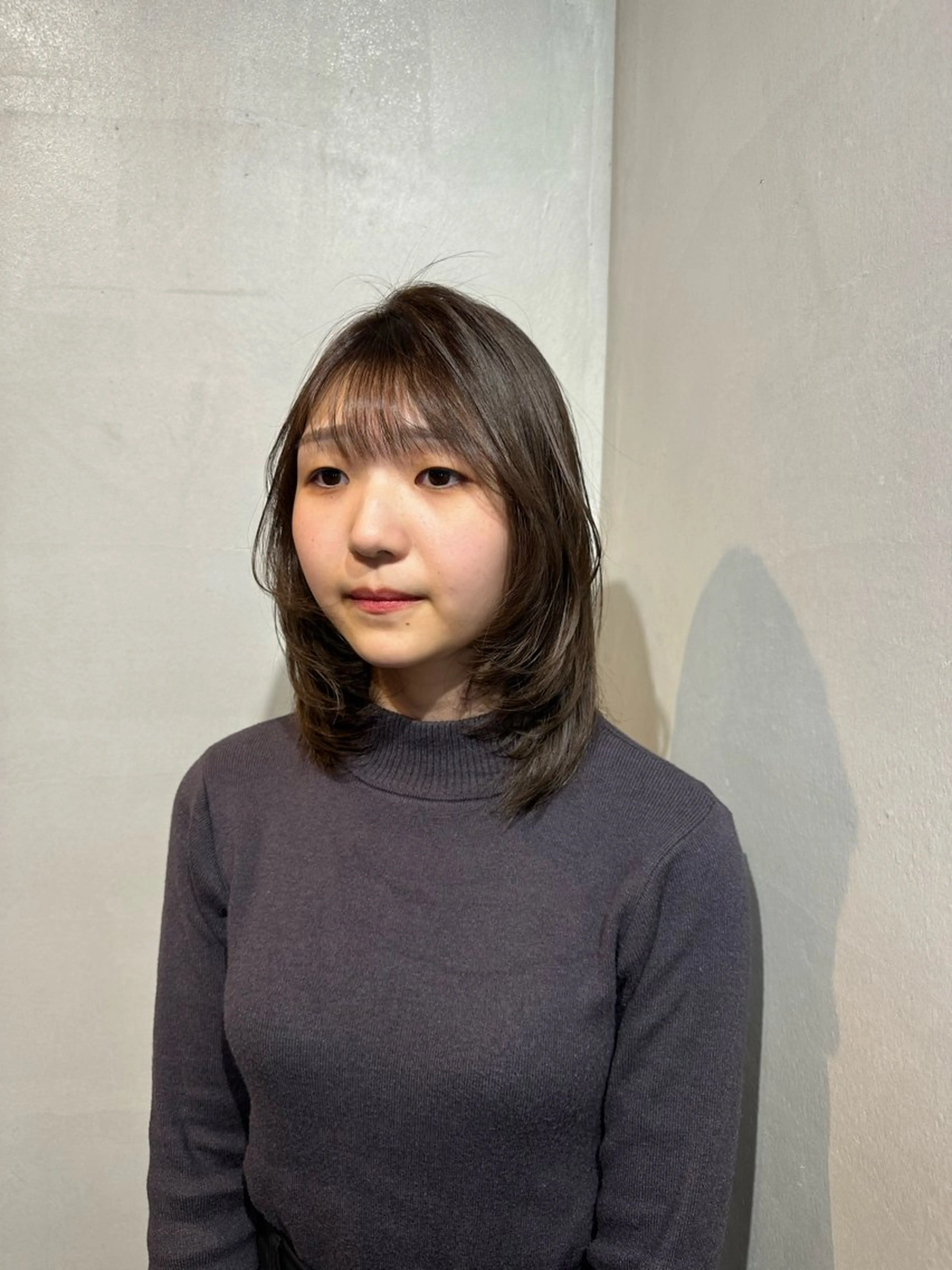 ミディアム カラー レイヤーカット カット トリートメント 💖ERI💖/酸性 ストレートNo.1のヘアスタイル