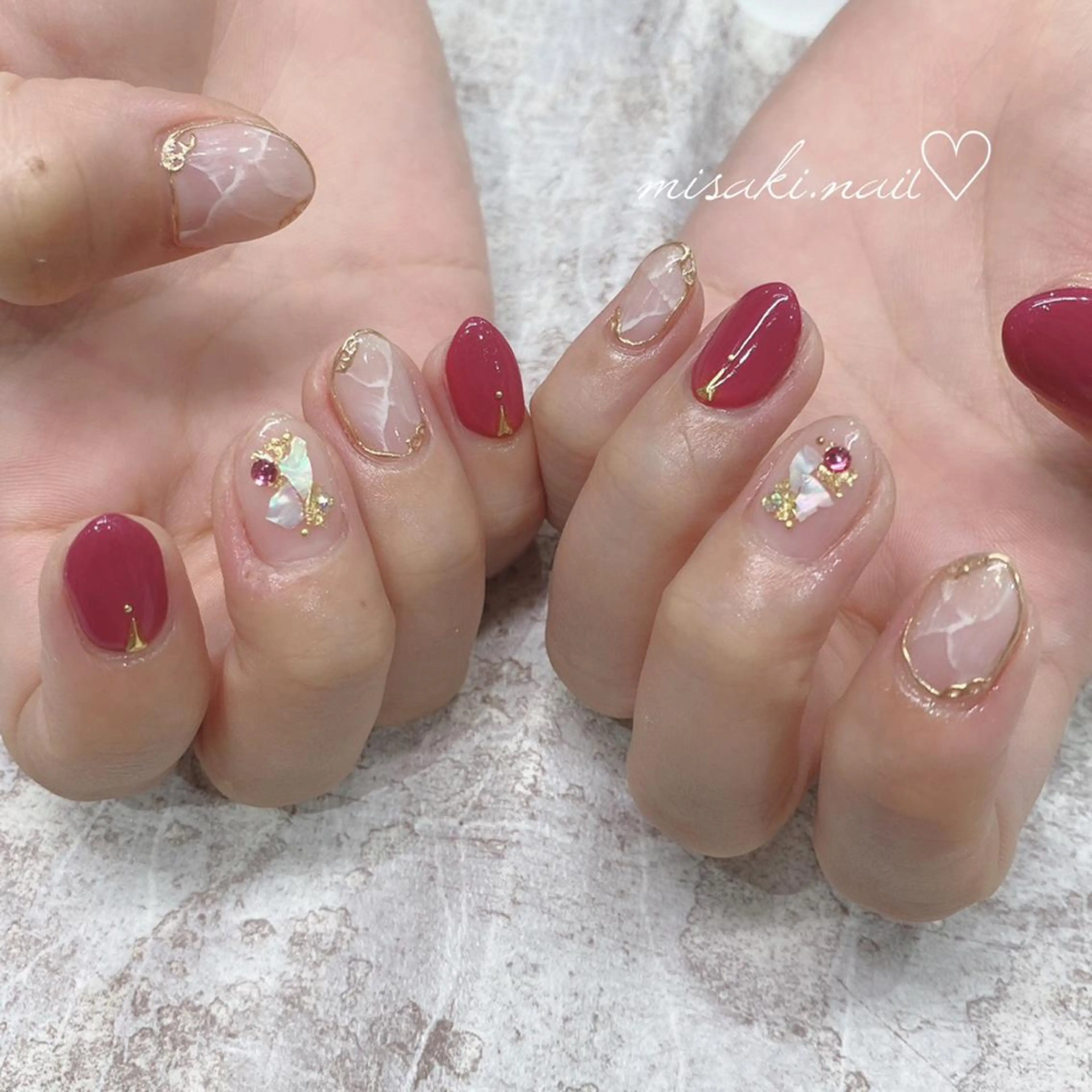 ネイル 韓国ネイル ワンホンネイル ハンドネイル nailsalon miinailsのネイルデザイン