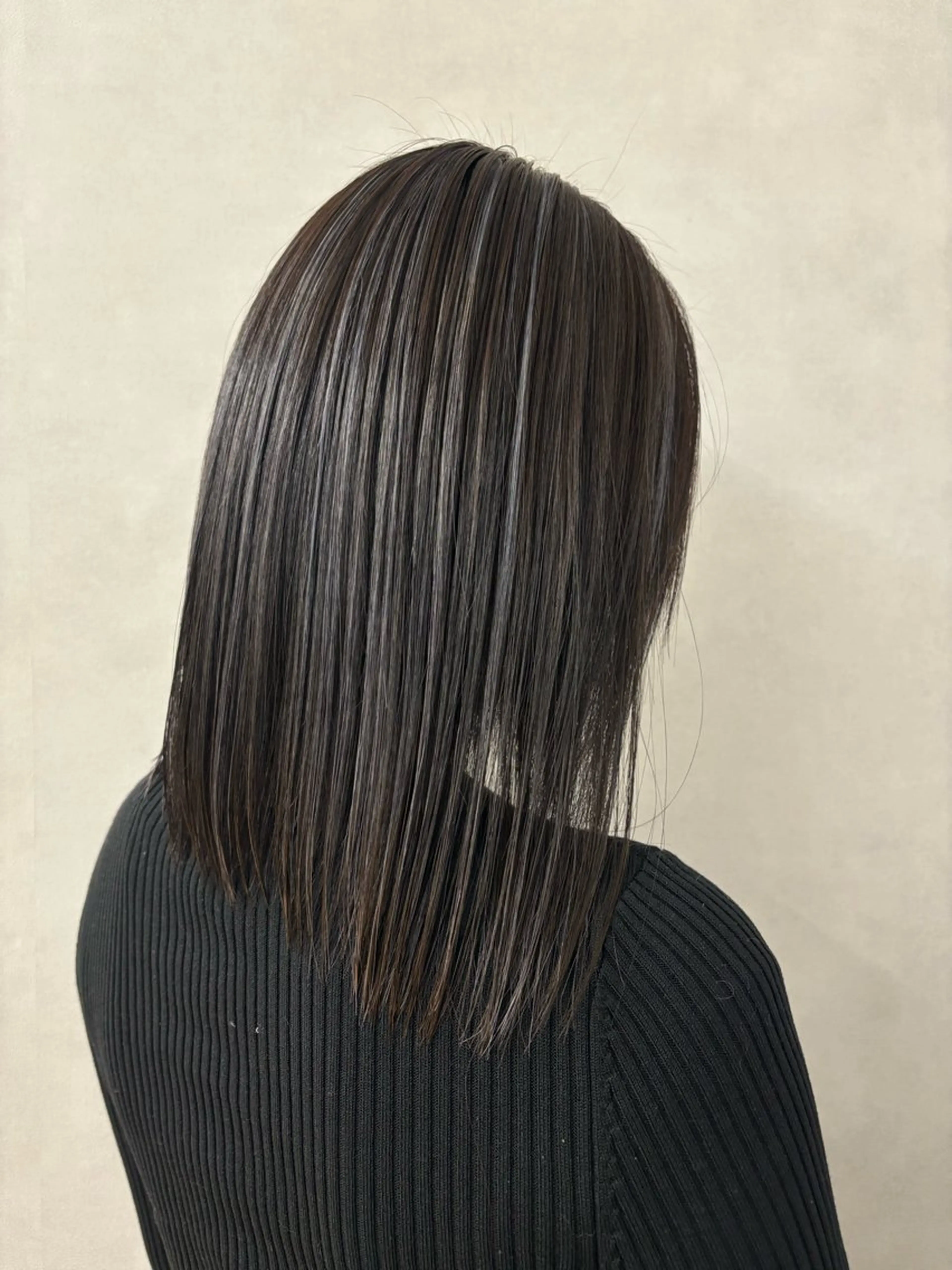 セミロング ハイライト ヘアカラー haku【津久野店】 ERIKAのヘアスタイル