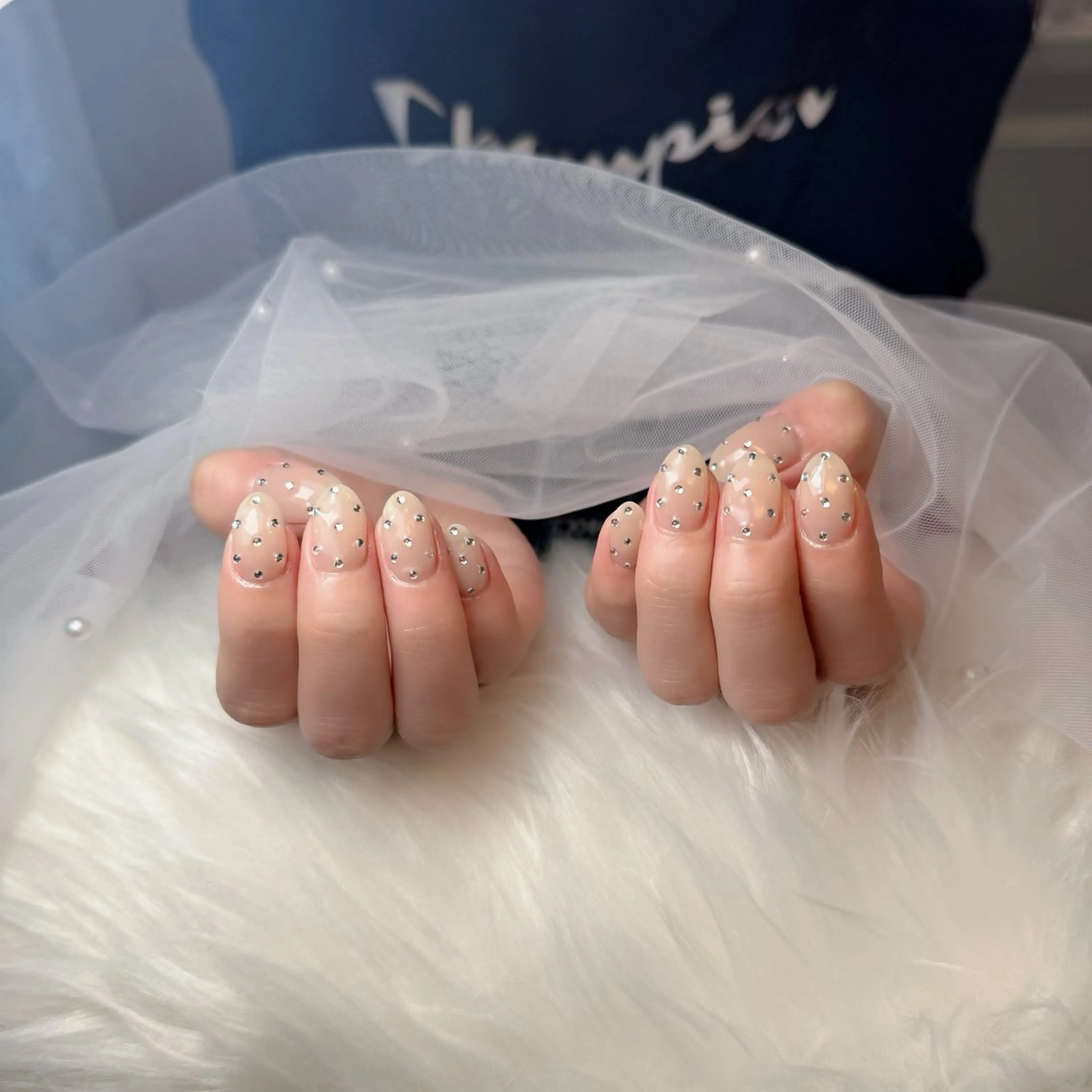 ネイル チークネイル フレンチネイル グラデーション 韓国ネイル マグネットネイル Hana Nailのネイルデザイン