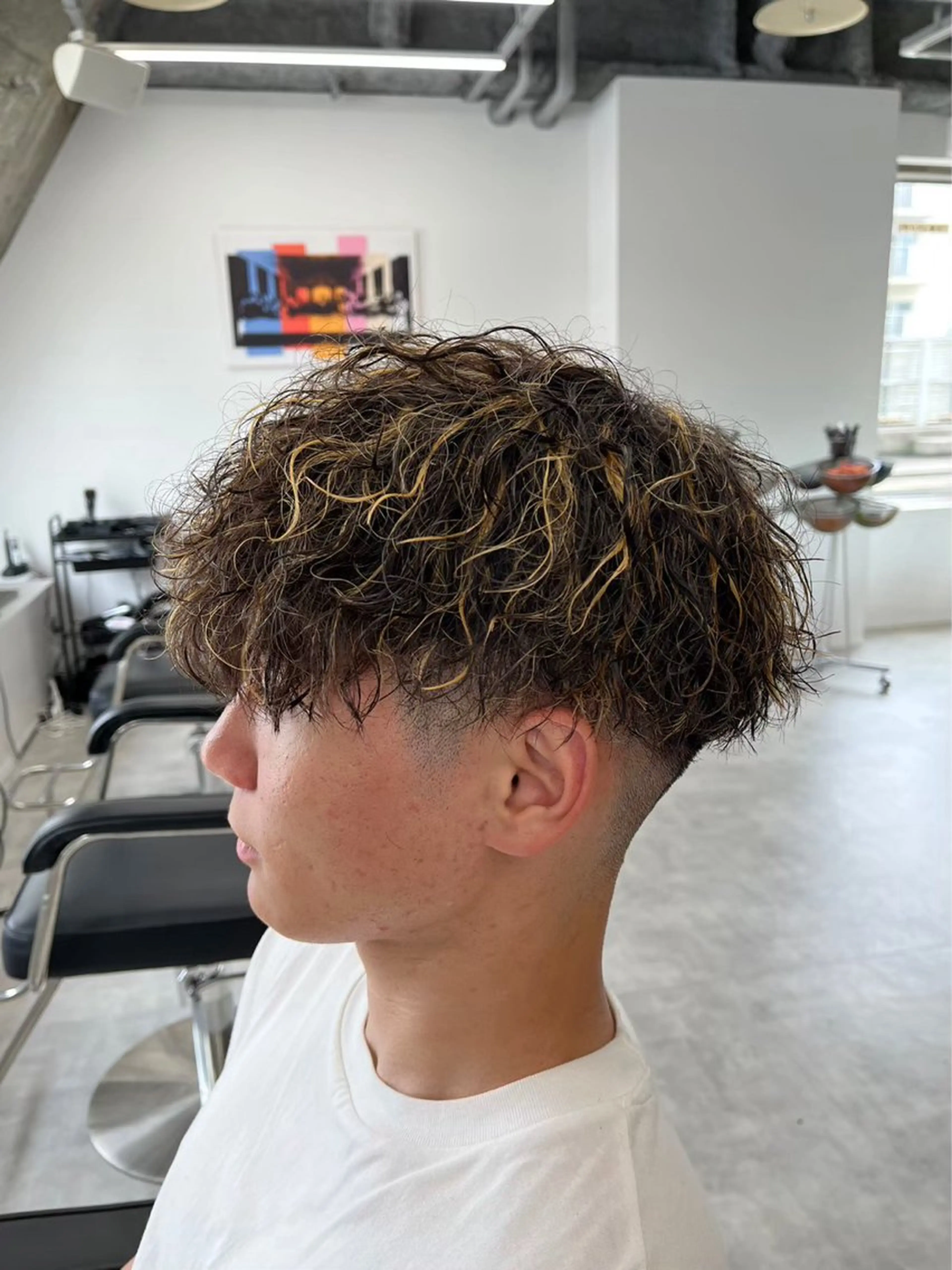 カラー パーマ メンズ カット ヘアカラー パーマ メンズパーマ/新潟/ 万代／田崎亮🌟のヘアスタイル