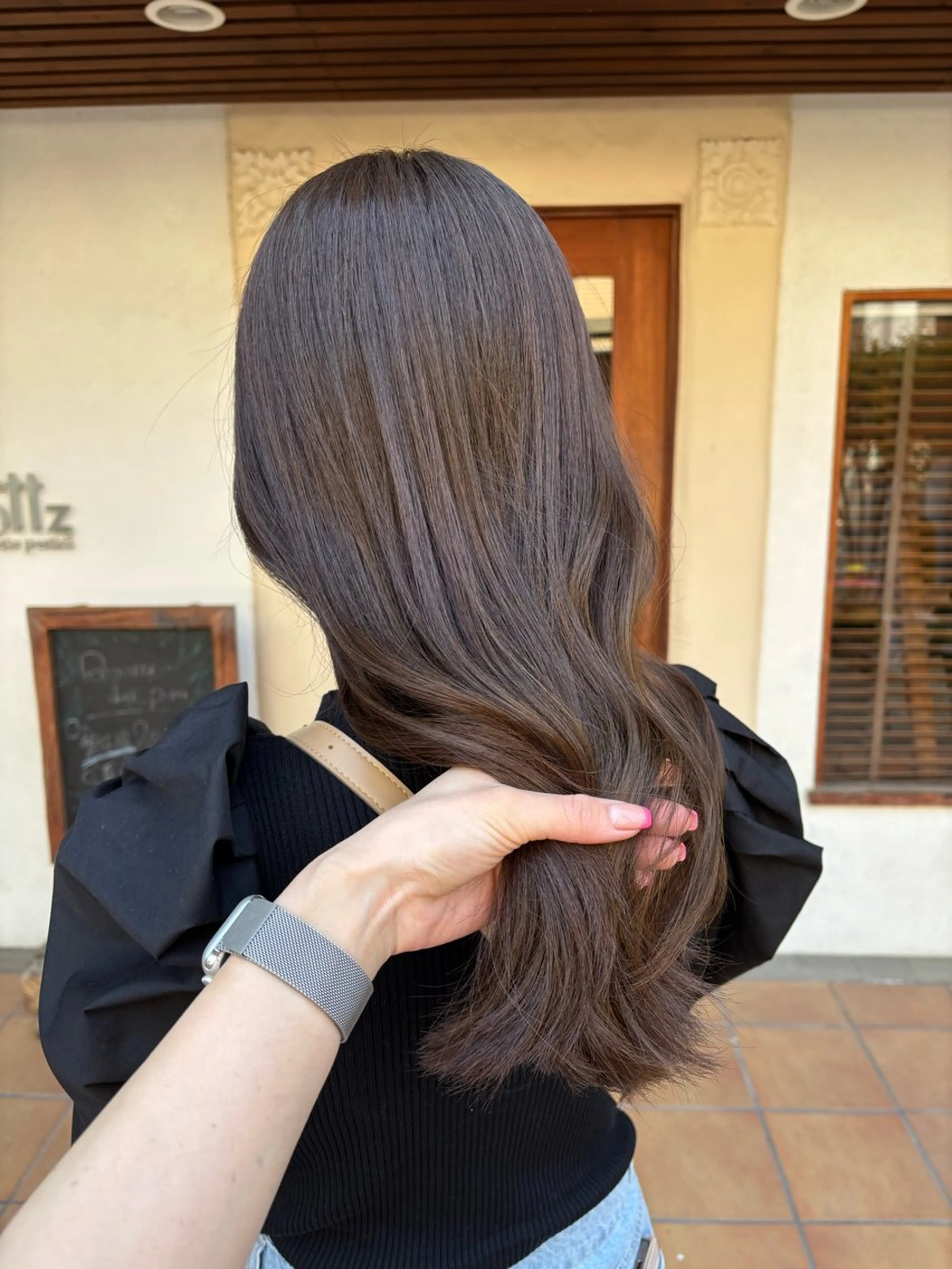 セミロング カット ヘアカラー トリートメント ヘッドスパ putri店長 和田鈴采のヘアスタイル