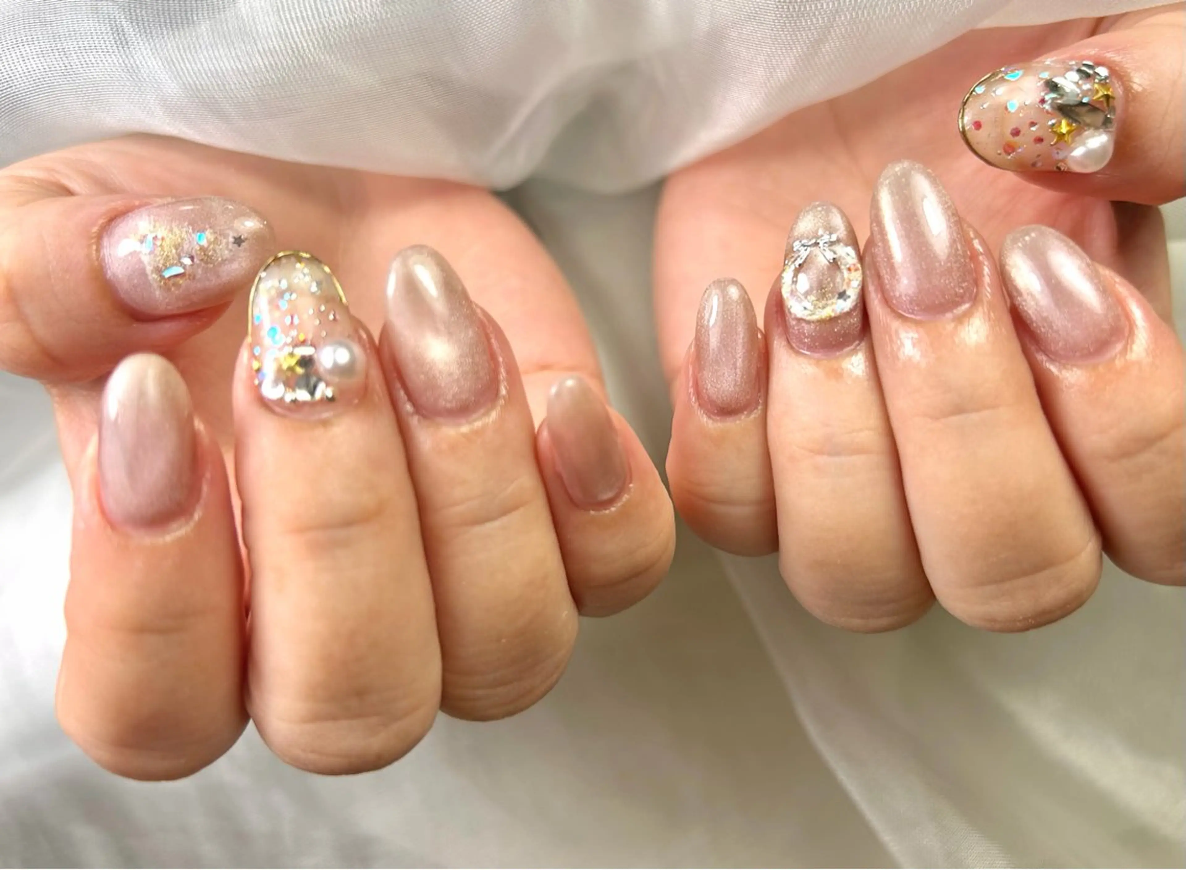 ネイル アートネイル ジェルネイル 冬ネイル クリスマス ハンドネイル Nailsalon MONA.のネイルデザイン