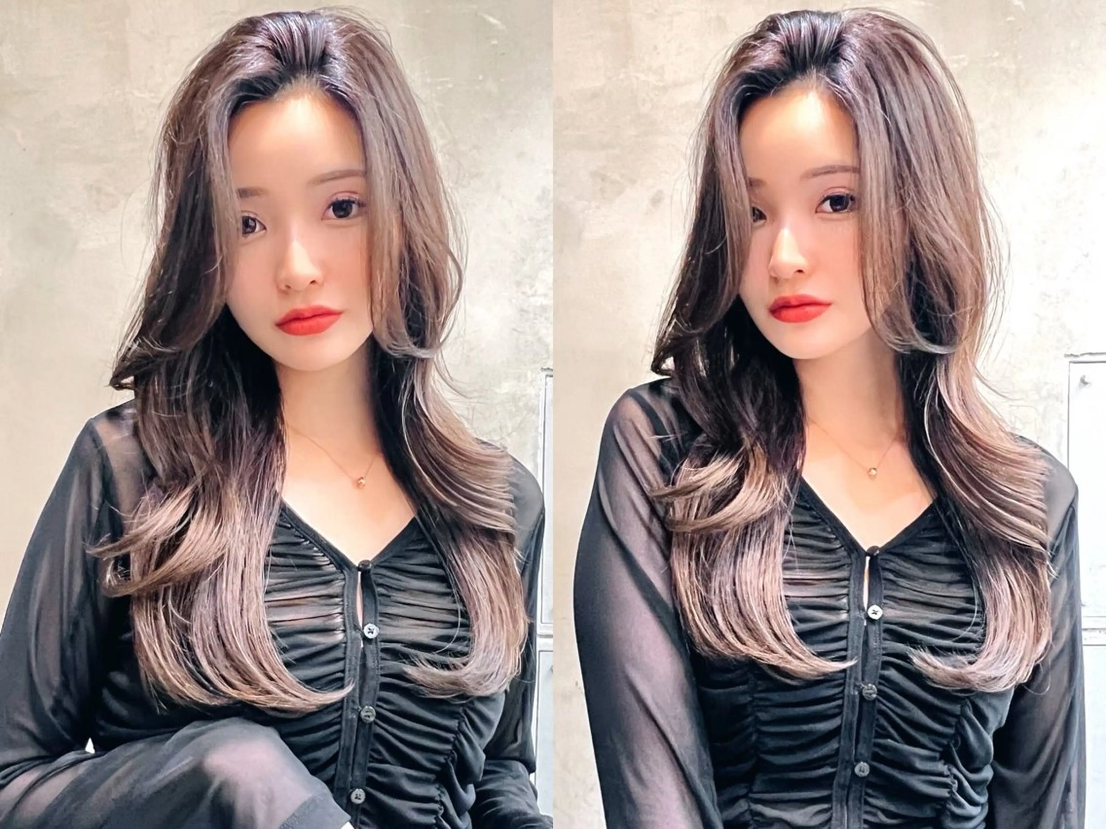 セミロング カラー カット ヘアカラー トリートメント 【銀座】艶髪/上品な カラー特化/涼/駅近のヘアスタイル