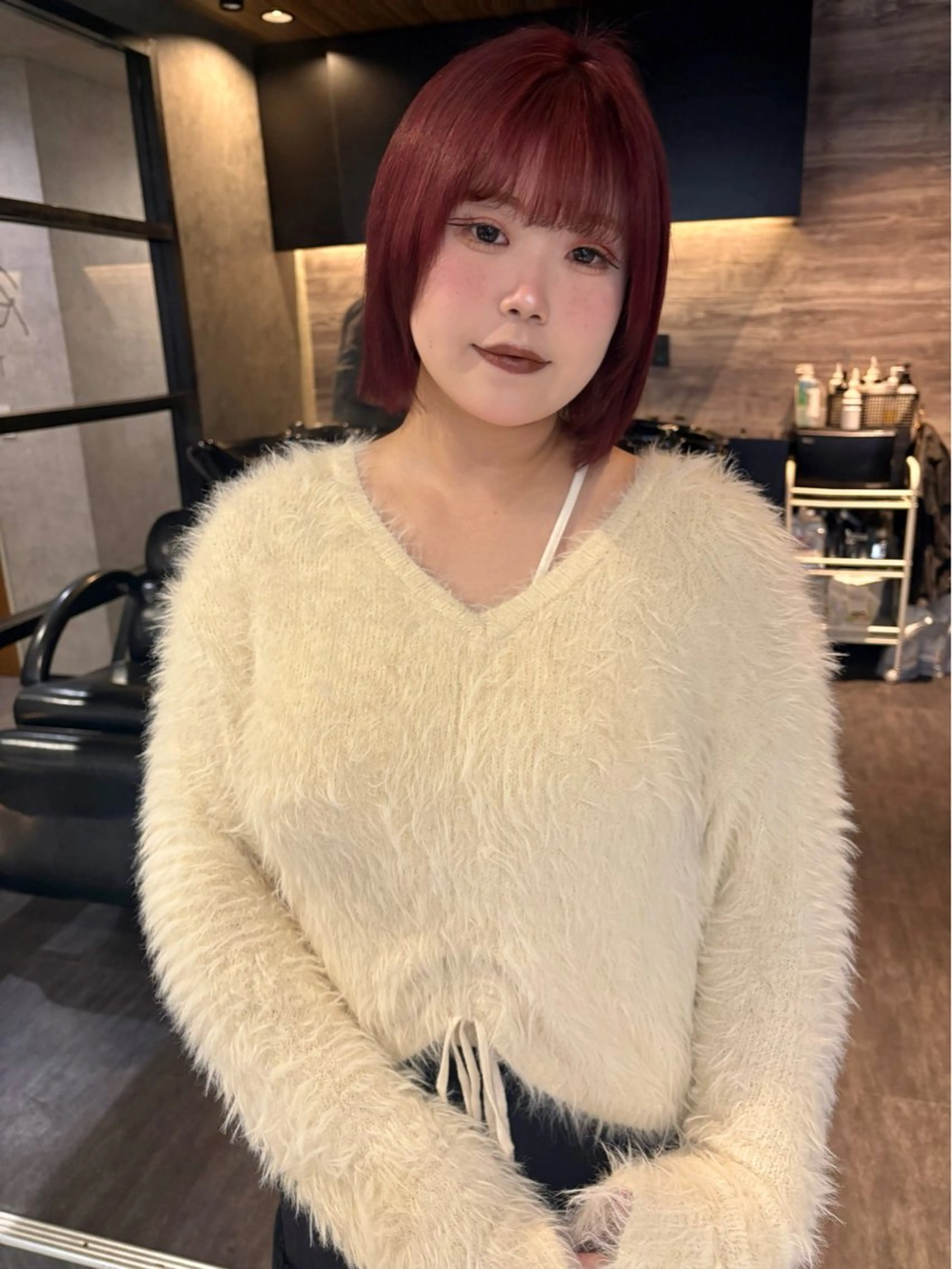 ミディアム レイヤーカット/韓国 /艶髪/ダブルカラーのヘアスタイル