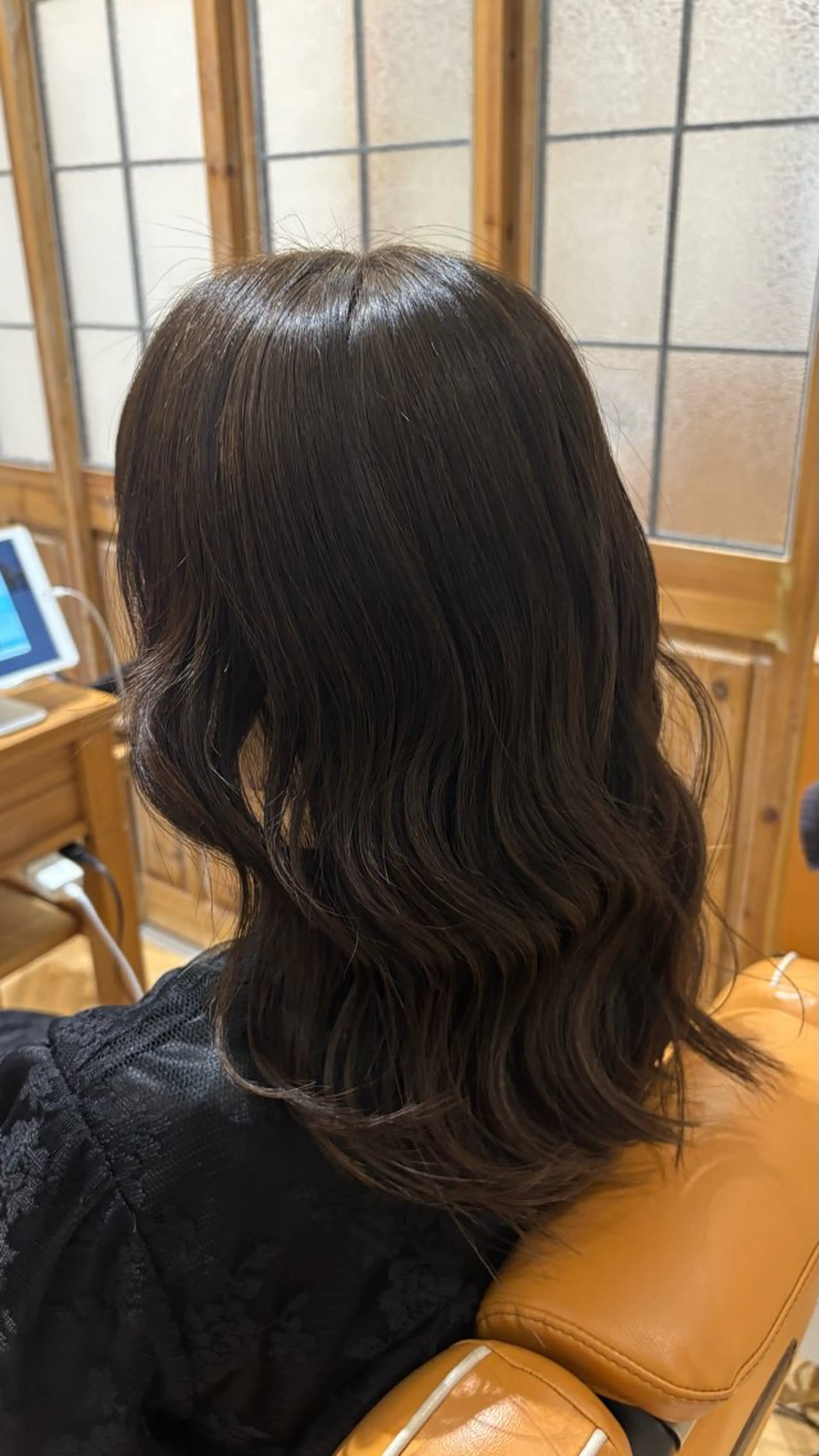 ミディアム カラー カット トリートメント 似合わせ 顔周りYUUGAのヘアスタイル