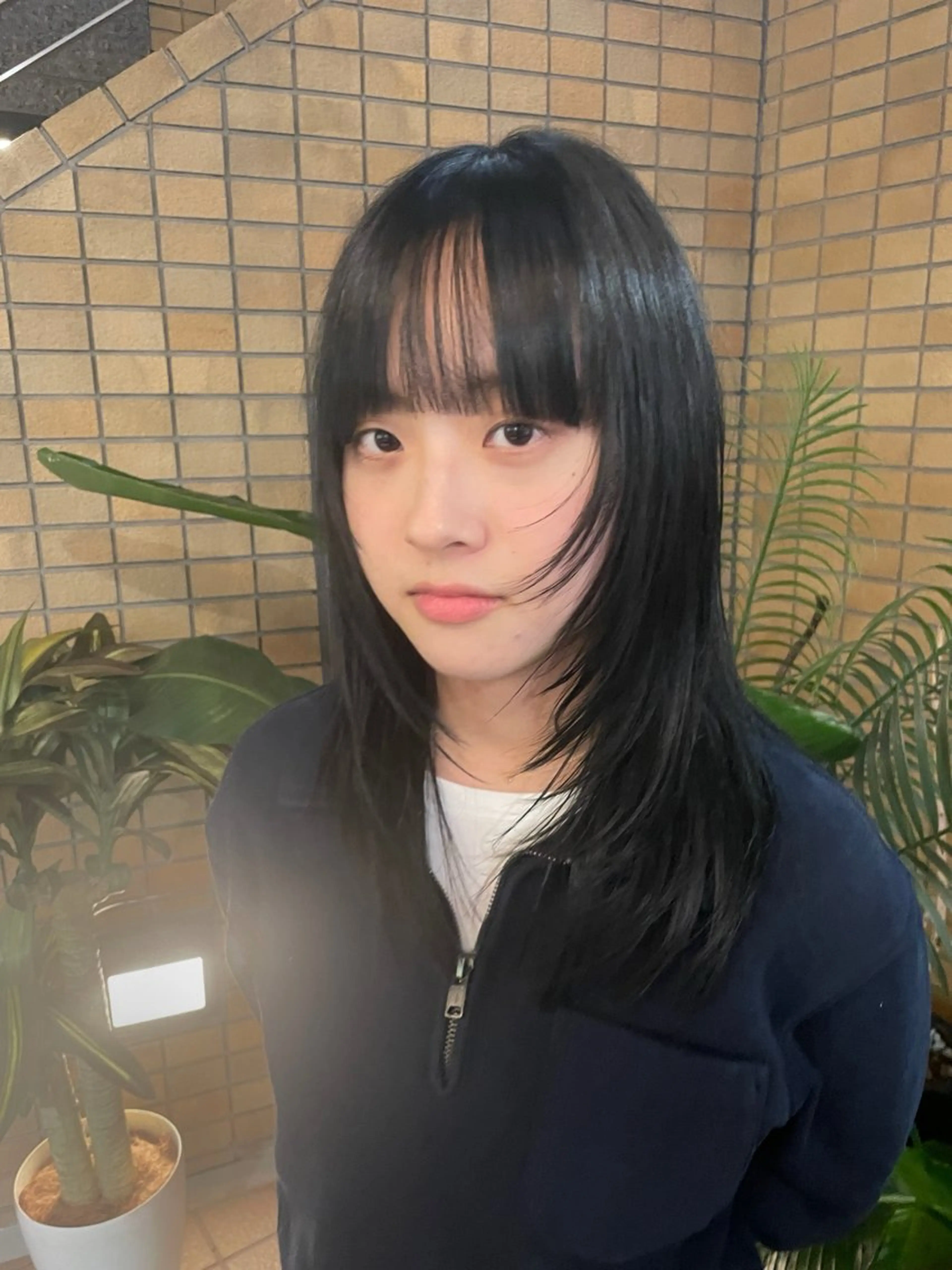 セミロング ボブ 顔まわりレイヤー ハイレイヤー レイヤーカット ウルフカット HEIMER ミカド　サトル△のヘアスタイル