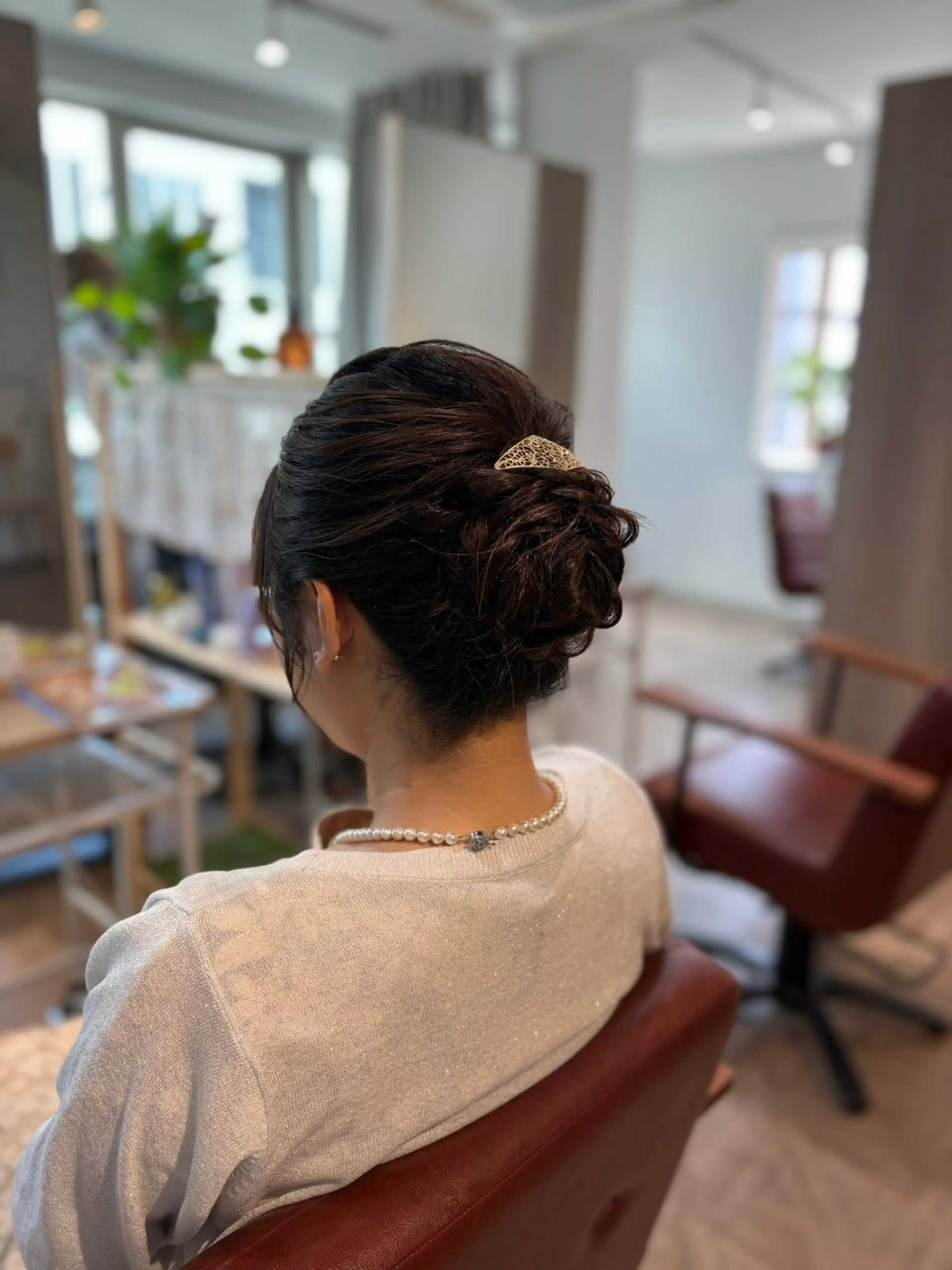 ミディアム ヘアアレンジ 檜山 知可子のヘアスタイル