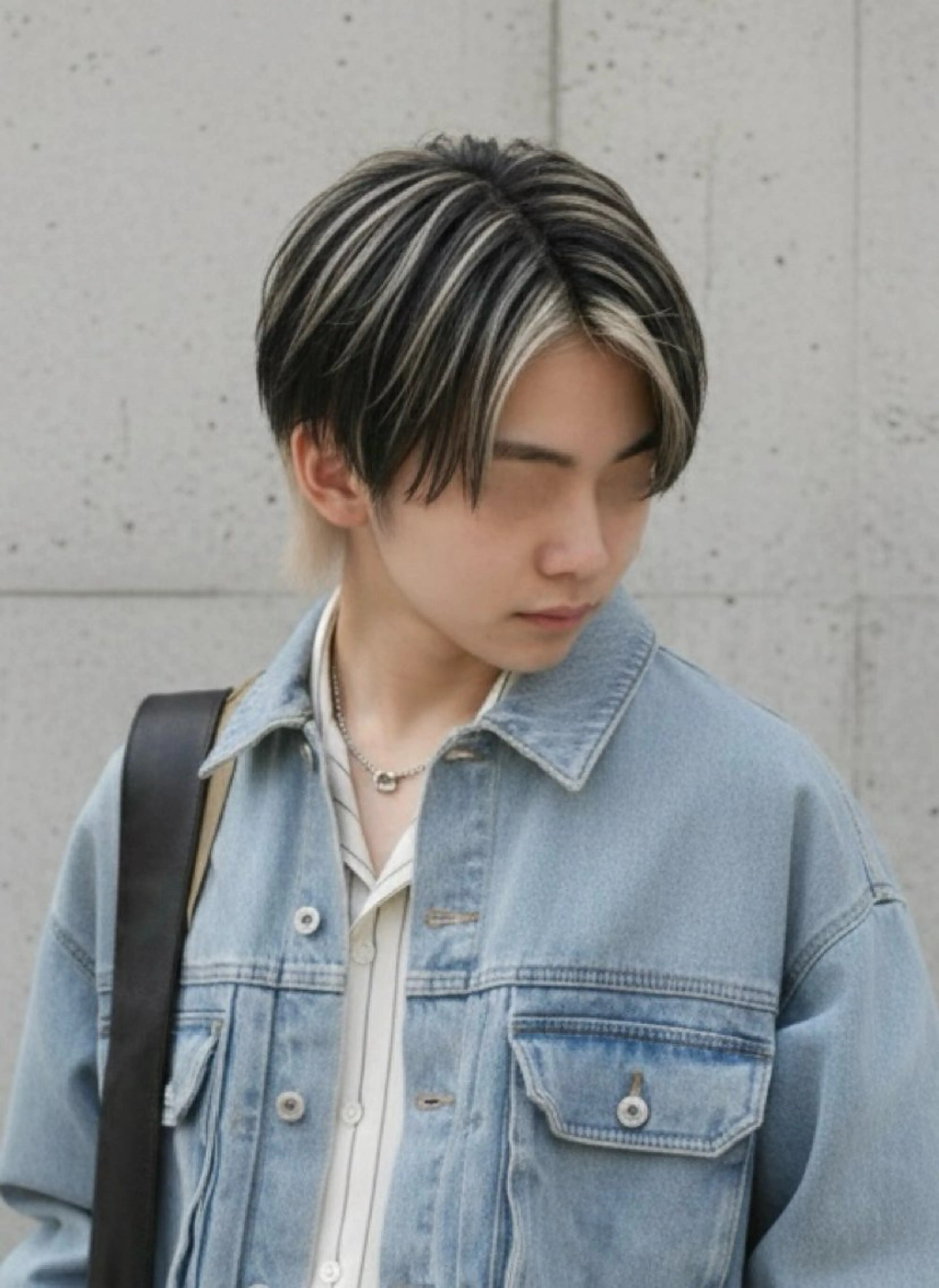 ミディアム カラー メンズ メンズブリーチ メンズハイライト 刈り上げ ブリーチ ハイライトカラー カット ヘアカラー 大人メンズパーマ /石川瑠青のヘアスタイル