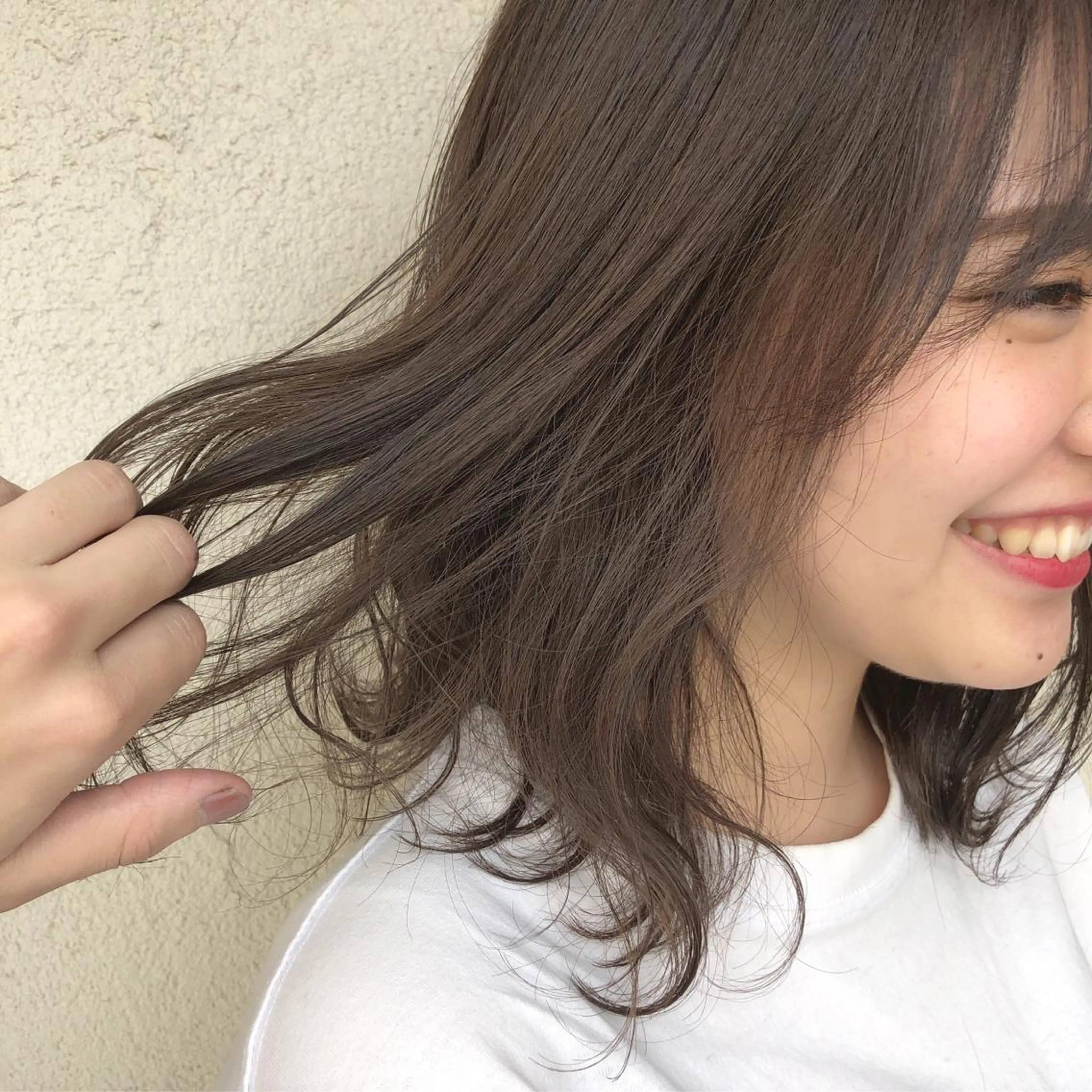 ミディアム カラー アディクシーカラー 透明感カラー カット ヘアカラー トリートメント ヘアセット 艶髪育成サロン 京橋　shinのヘアスタイル