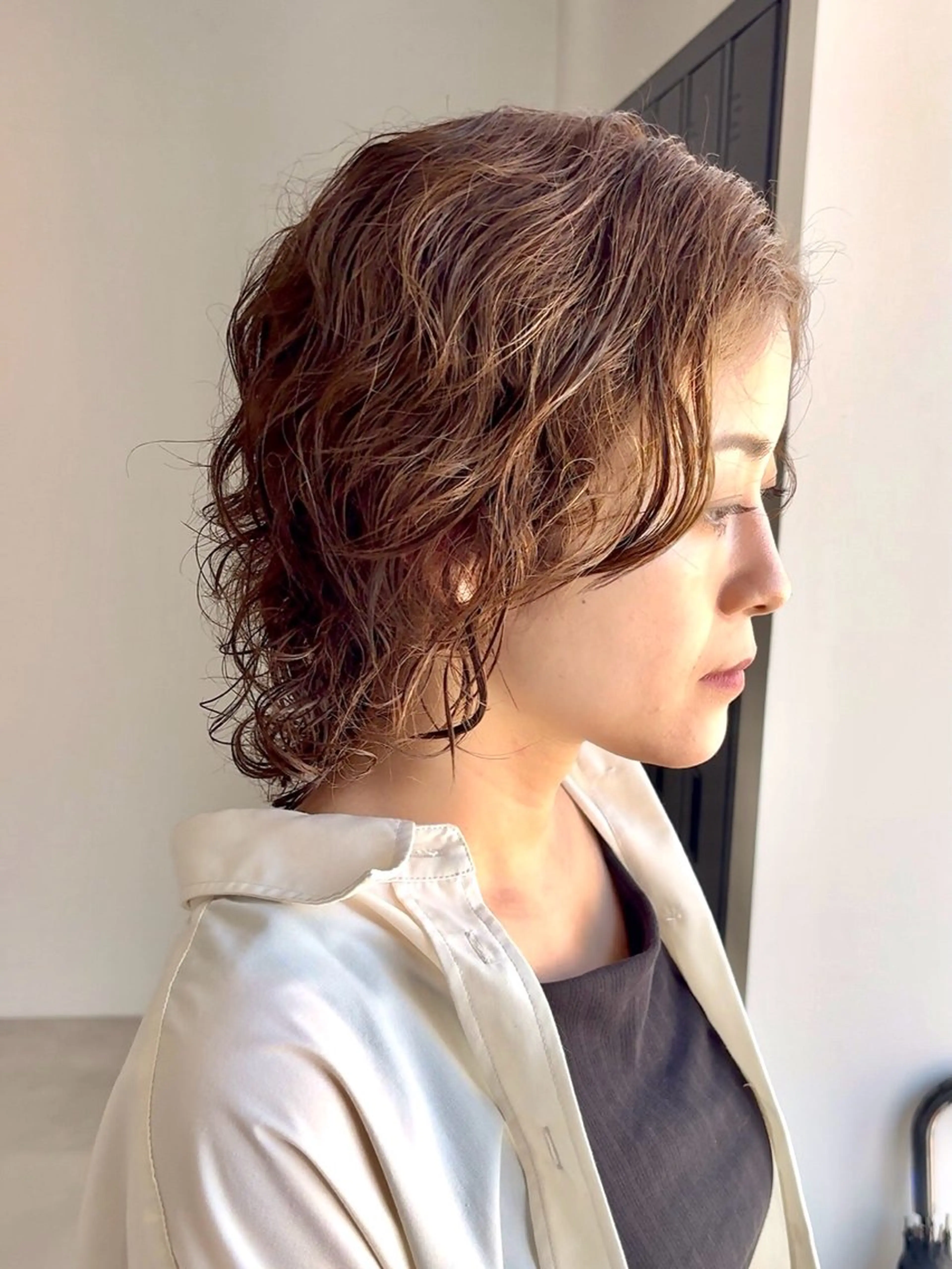 ミディアム くせ毛 ウルフカット SNSモニター募集！ くせ毛特化/大村のヘアスタイル