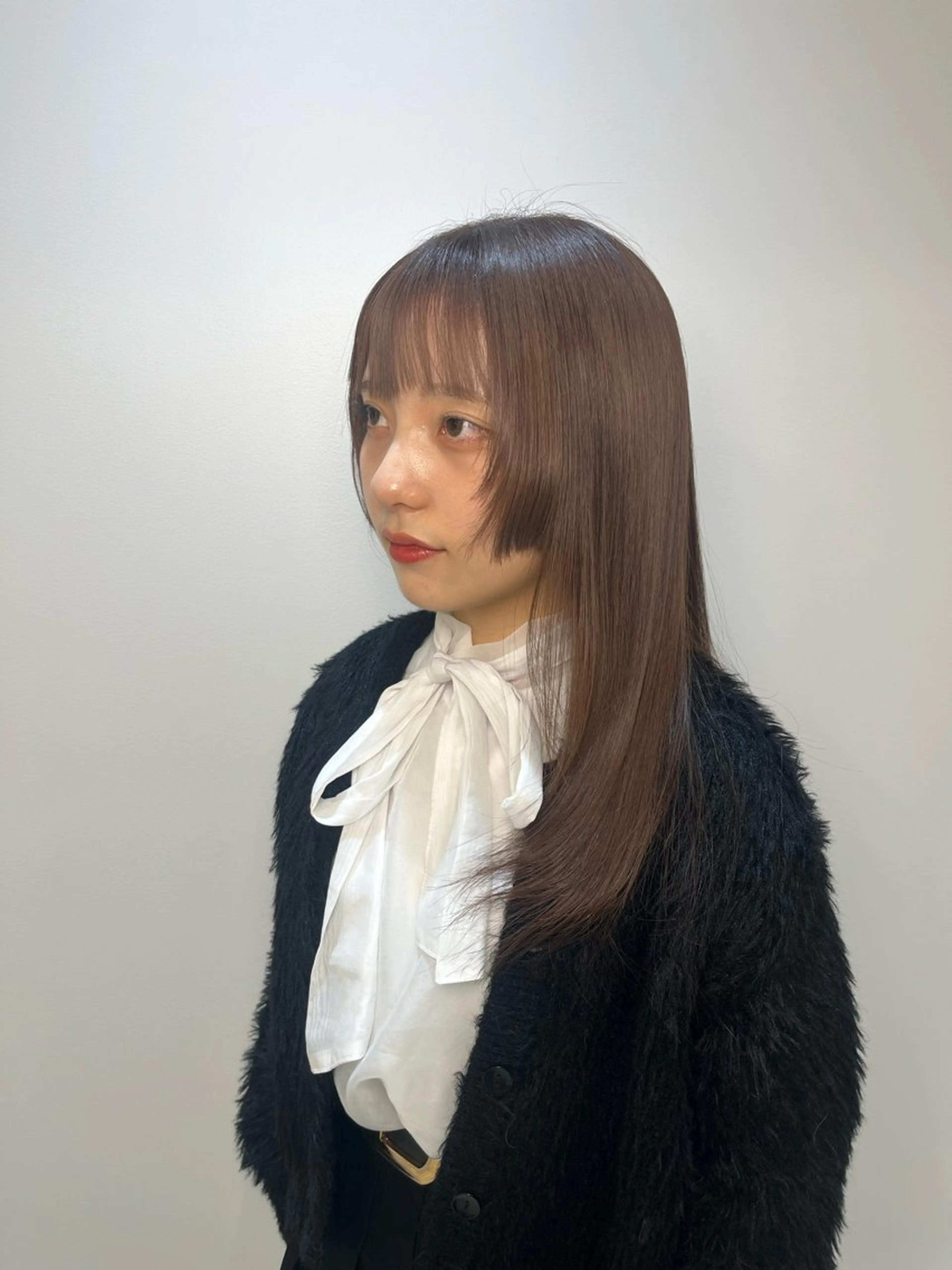 ロング ショートボブ アッシュ チョコレートブラウン ボブ ハイライト ブリーチカラー特化 美容師/𝕐𝕌𝕀のヘアスタイル