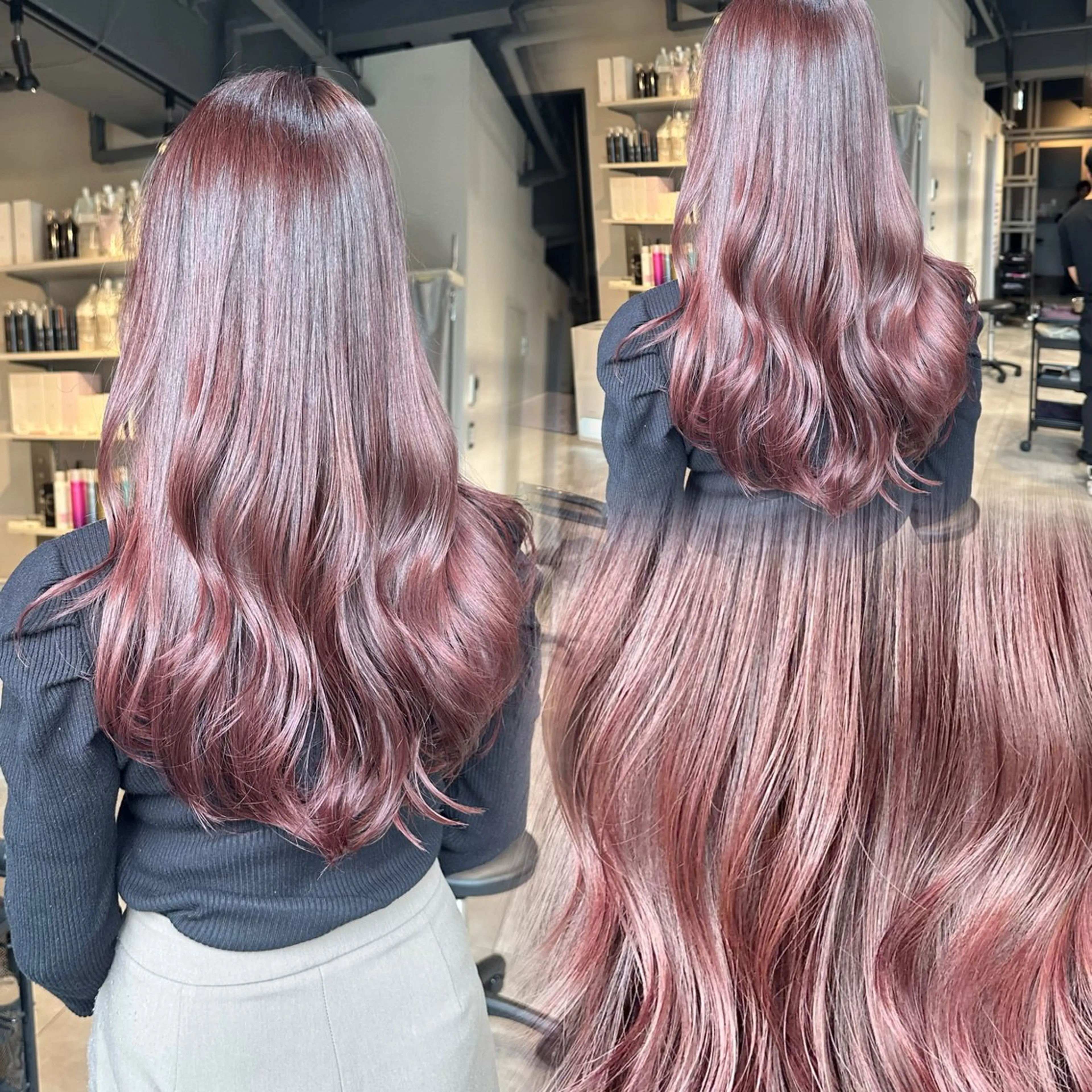 ロング カラー 髪質改善 カット ヘアカラー KURO/韓国ヘア /レイヤーカットのヘアスタイル