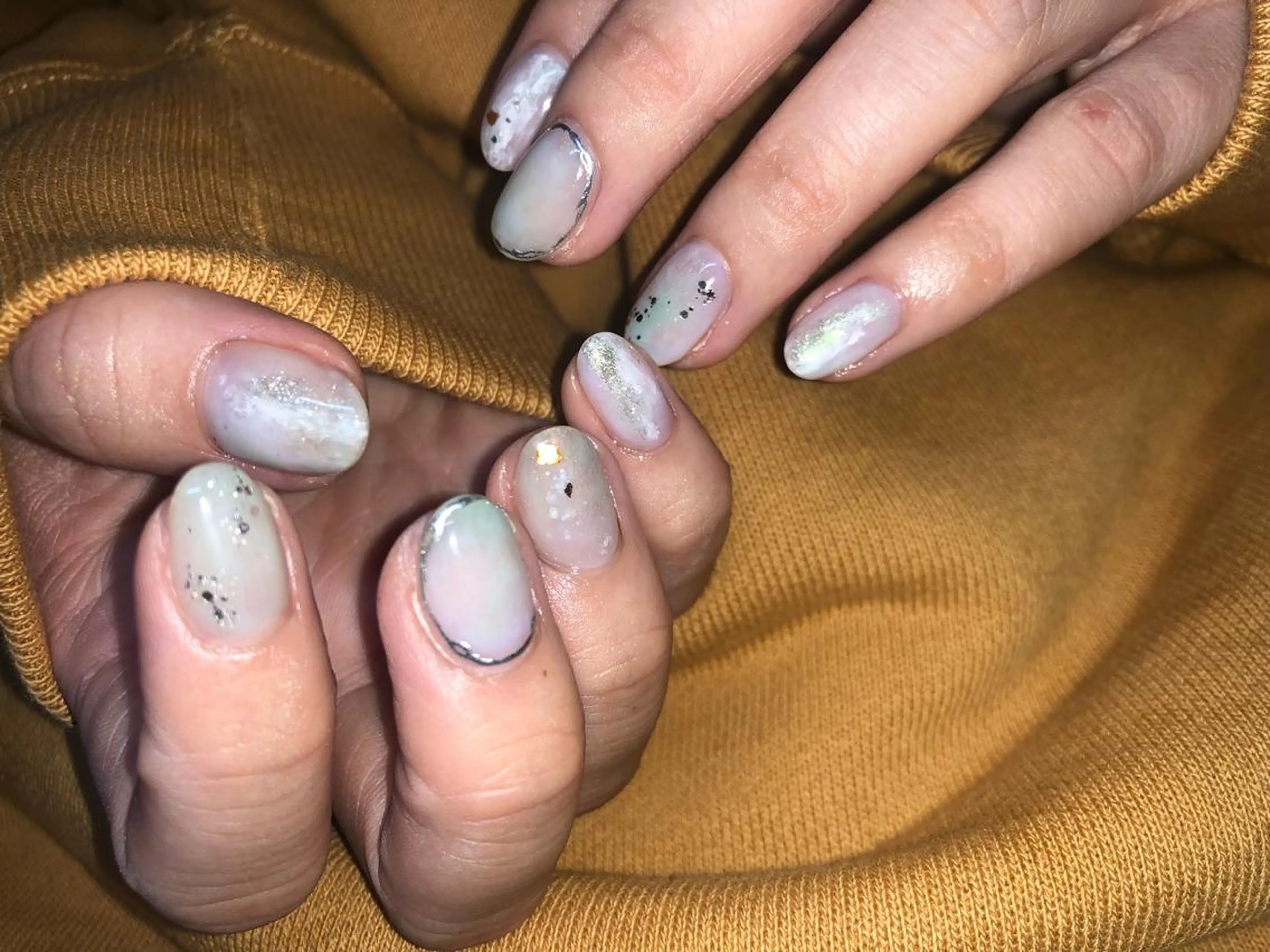 ネイル ハンドネイル パラあり！フィルイン 美フォルムのネイルデザイン