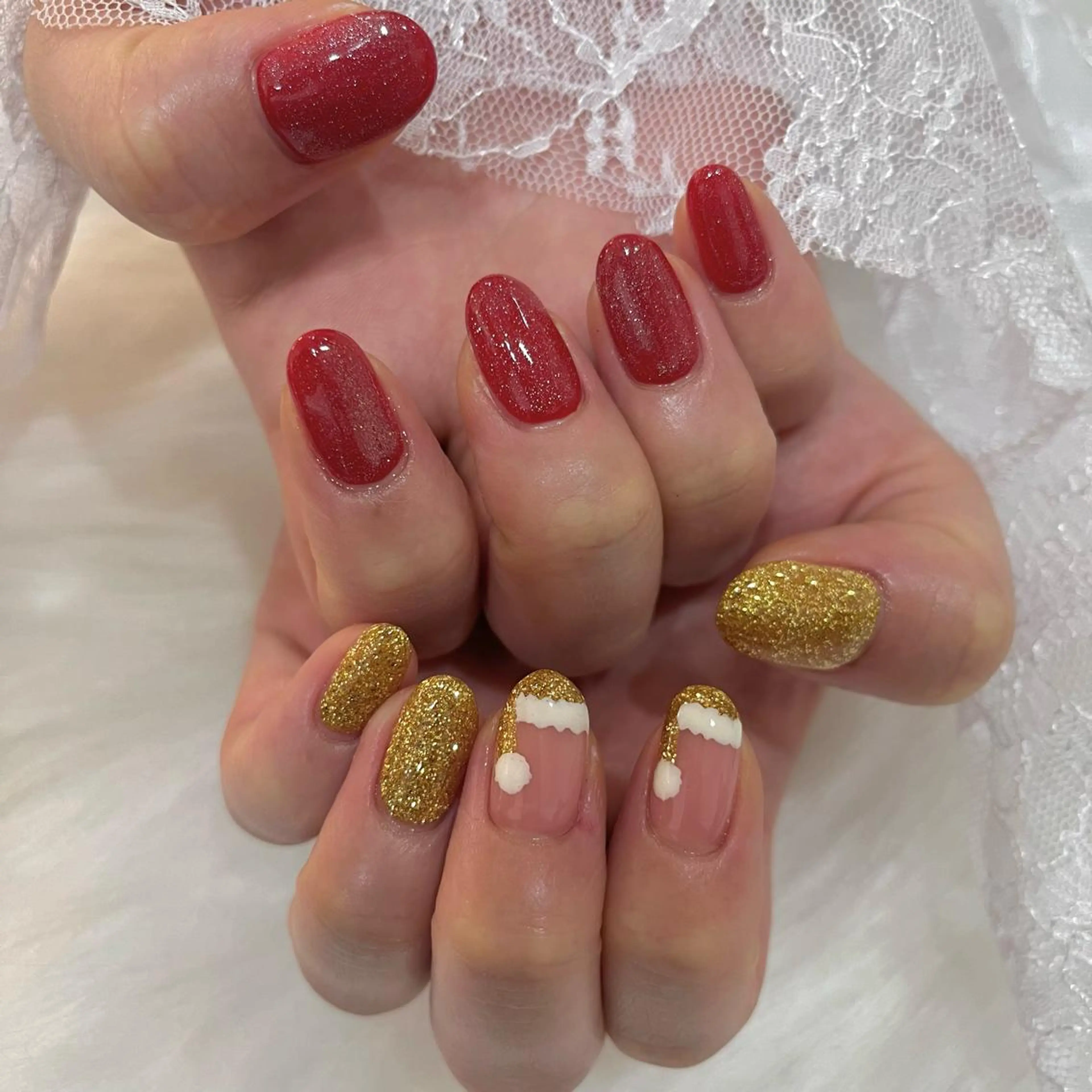 ネイル 冬ネイル クリスマス 🍑uchida momoka🍑のネイルデザイン