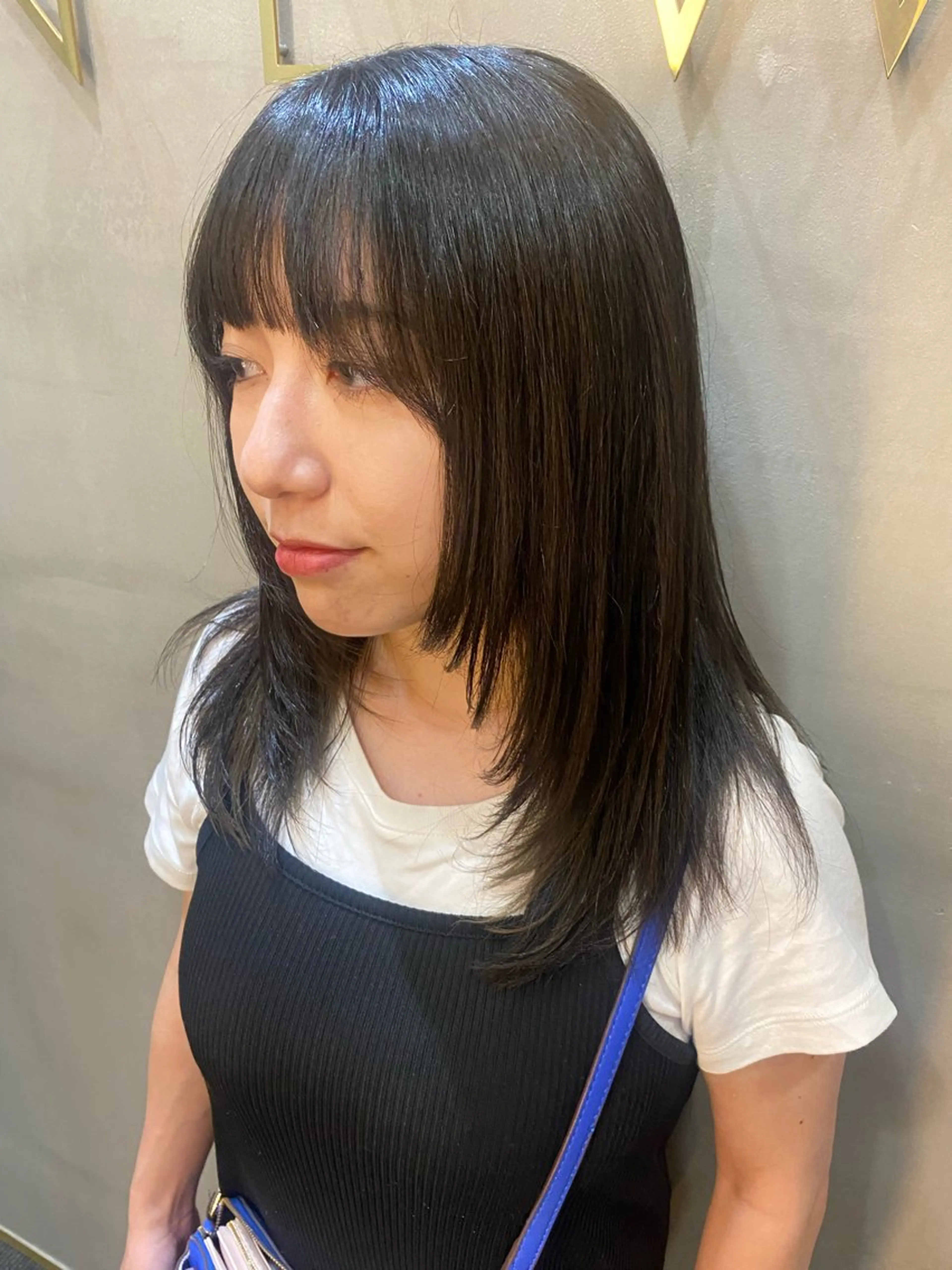 セミロング カラー 韓国×髪質改善カラー 💎hinaのヘアスタイル