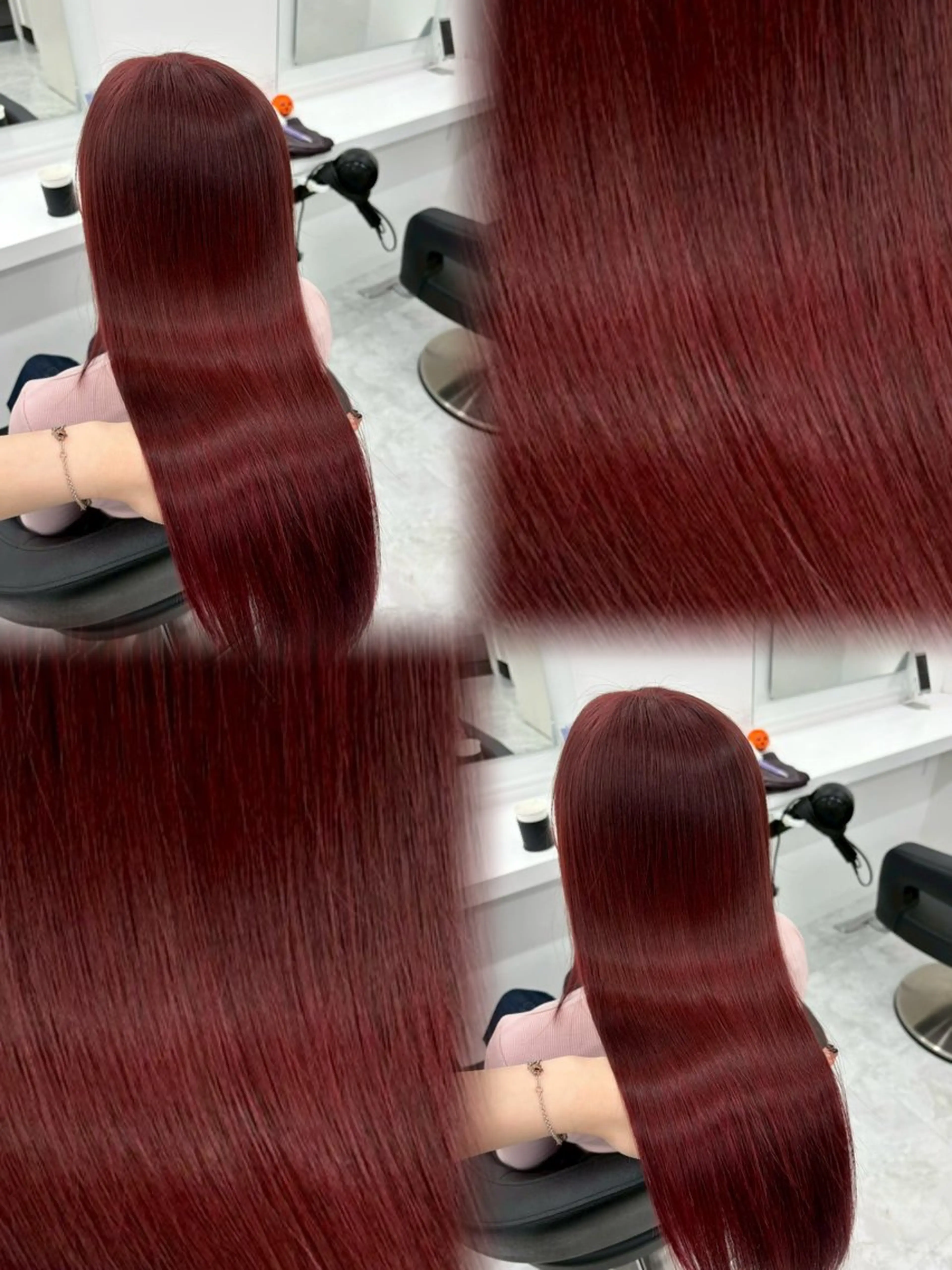 ロング カラー ヘアアレンジ 韓国ヘア/赤み消し /大人透明感🫧のヘアスタイル