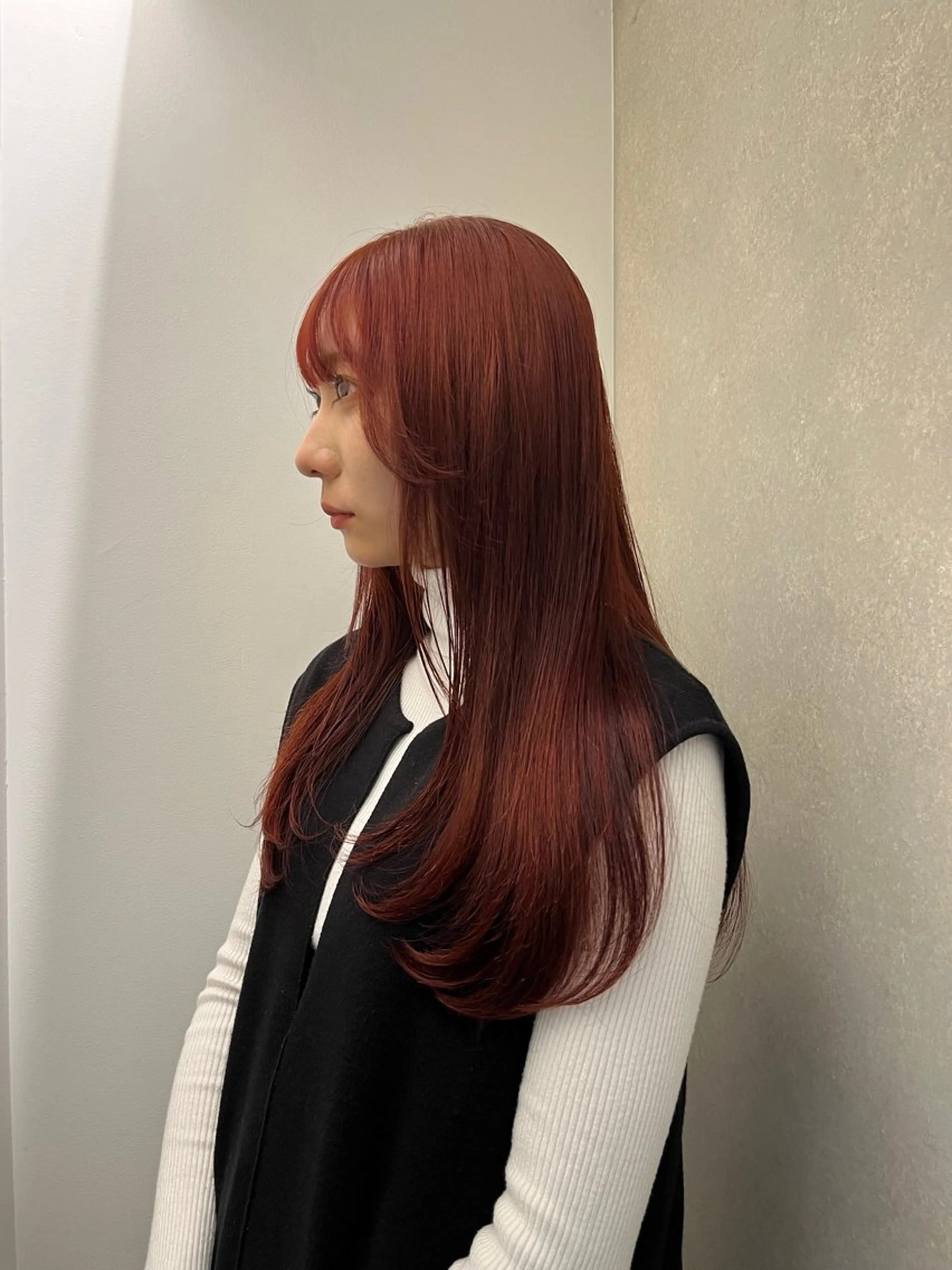 ロング カラー ブリーチ ダブルカラー ブリーチなしカラー レッドカラー ヘアカラー 吉祥寺/個性派/ kazuha🩰のヘアスタイル