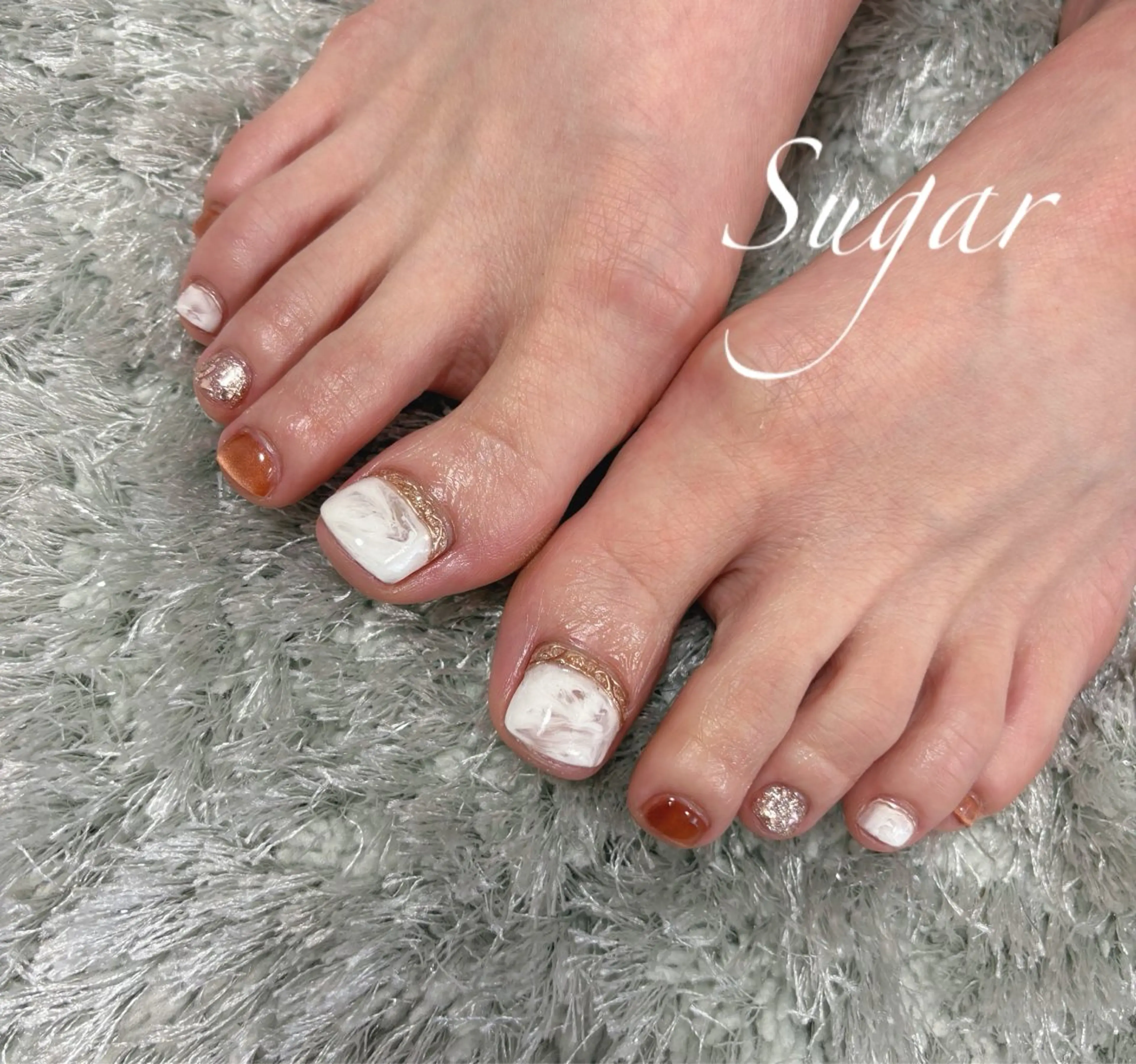 ネイル フットネイル シンプルネイル フットネイル Sugar Erikaのネイルデザイン