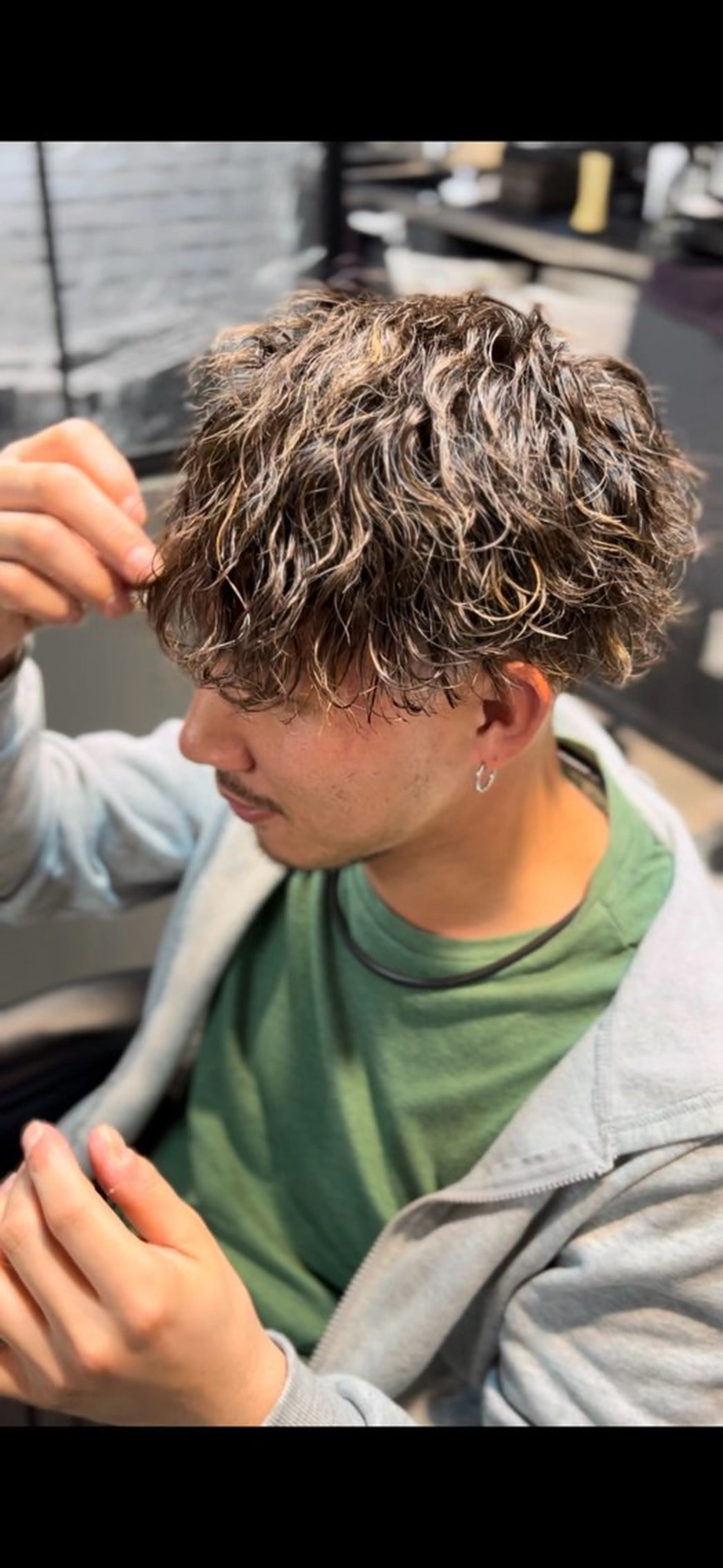 ミディアム カット パーマ 鈴木結花/立川美容師 /お悩み解決型美容師のヘアスタイル