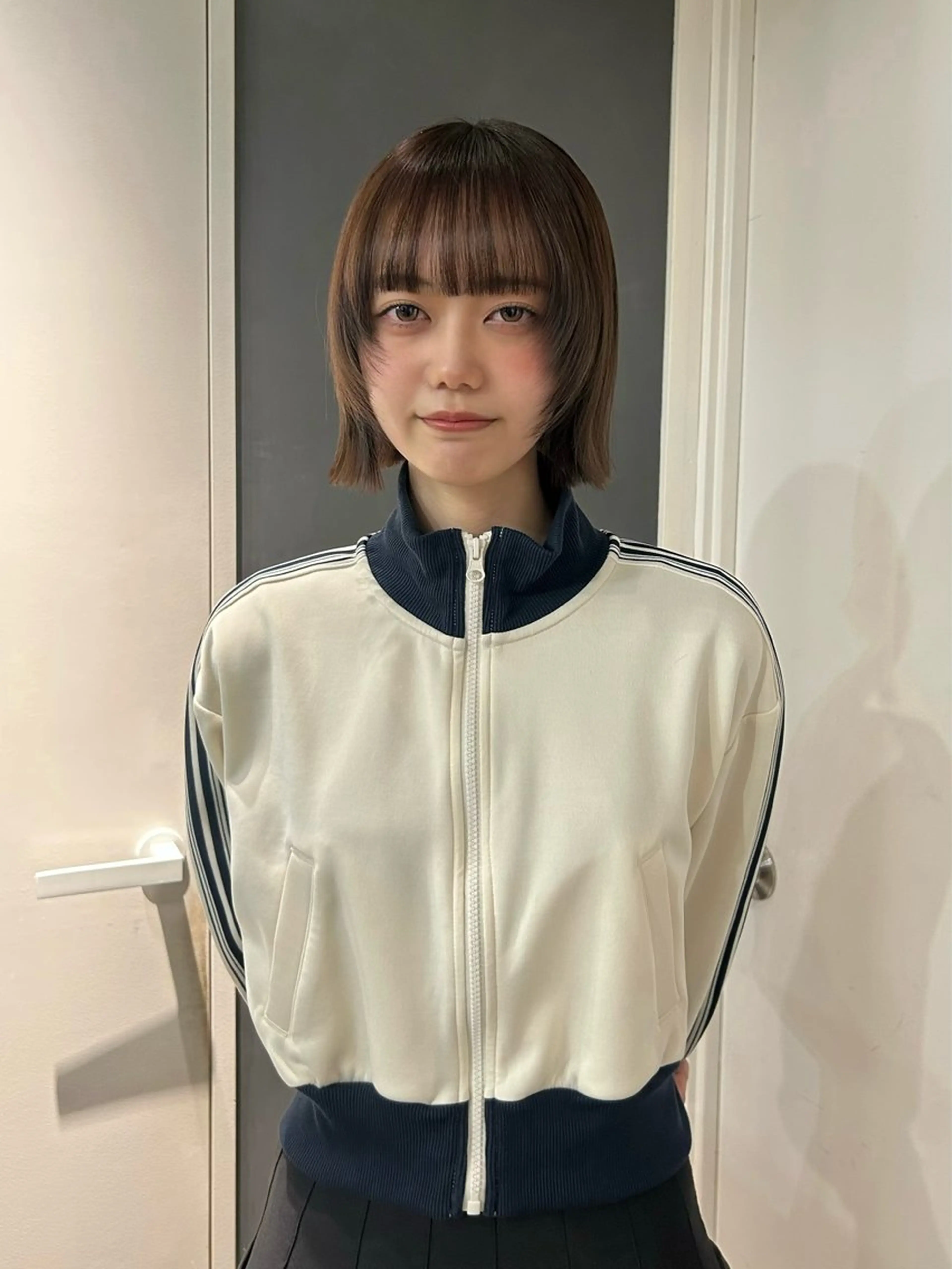 ショート ヘアカラー トリートメント えり 堀江/ボブ /透明感/レイヤーのヘアスタイル