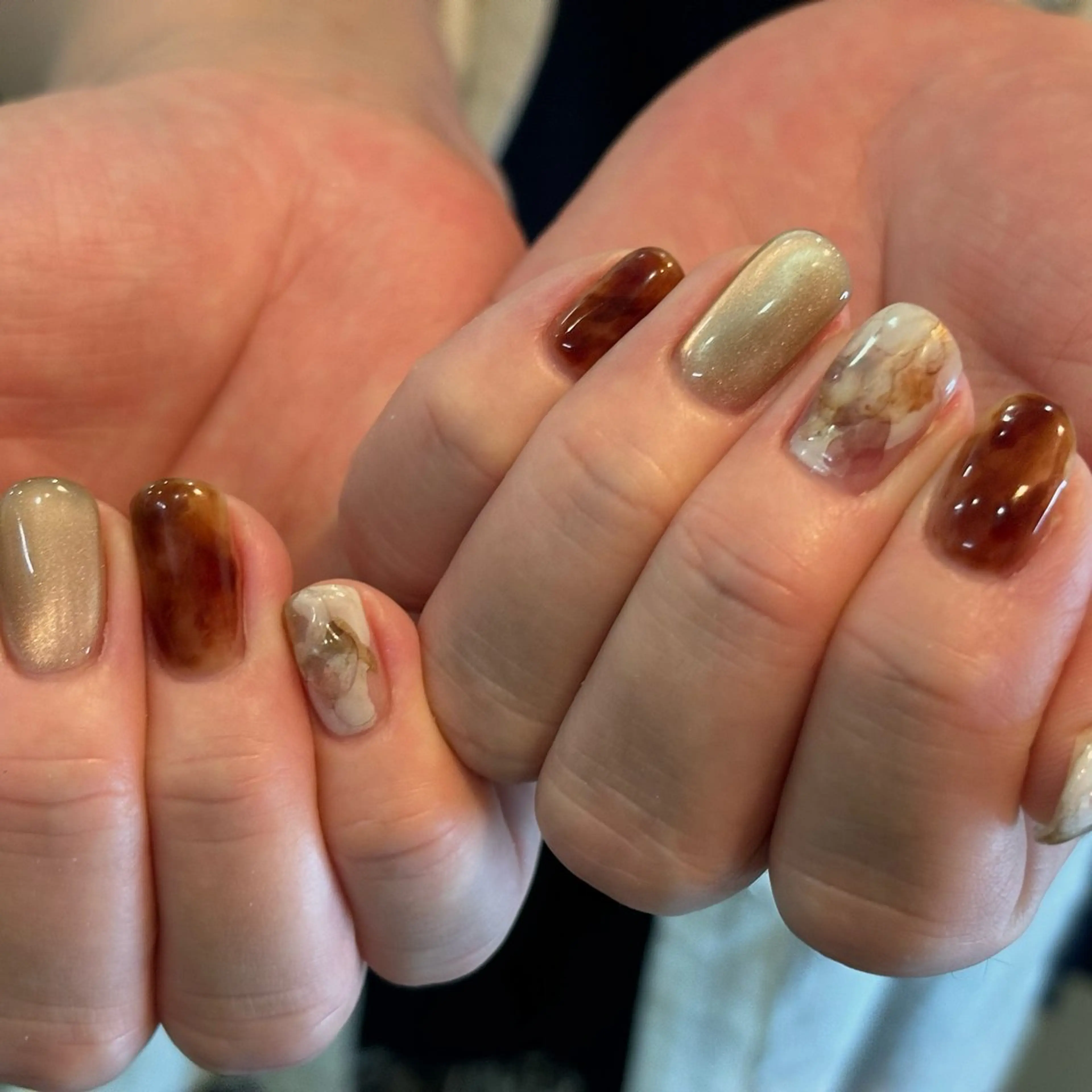 ネイル べっ甲ネイル ハンドネイル charme nailのネイルデザイン