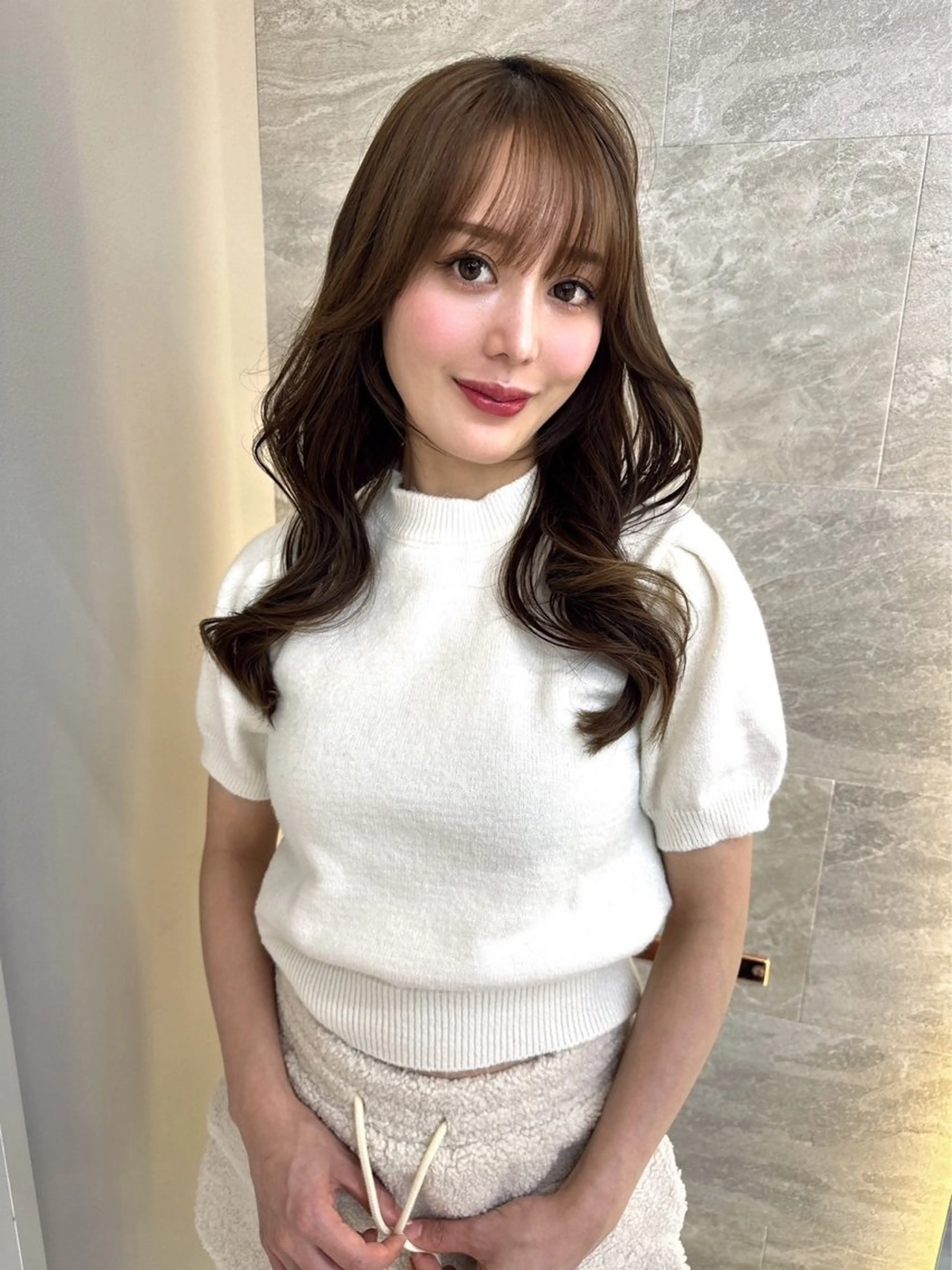 セミロング カラー ヘアカラー トリートメント 池袋/似合わせ/縮毛 髪質改善【ugen】のヘアスタイル