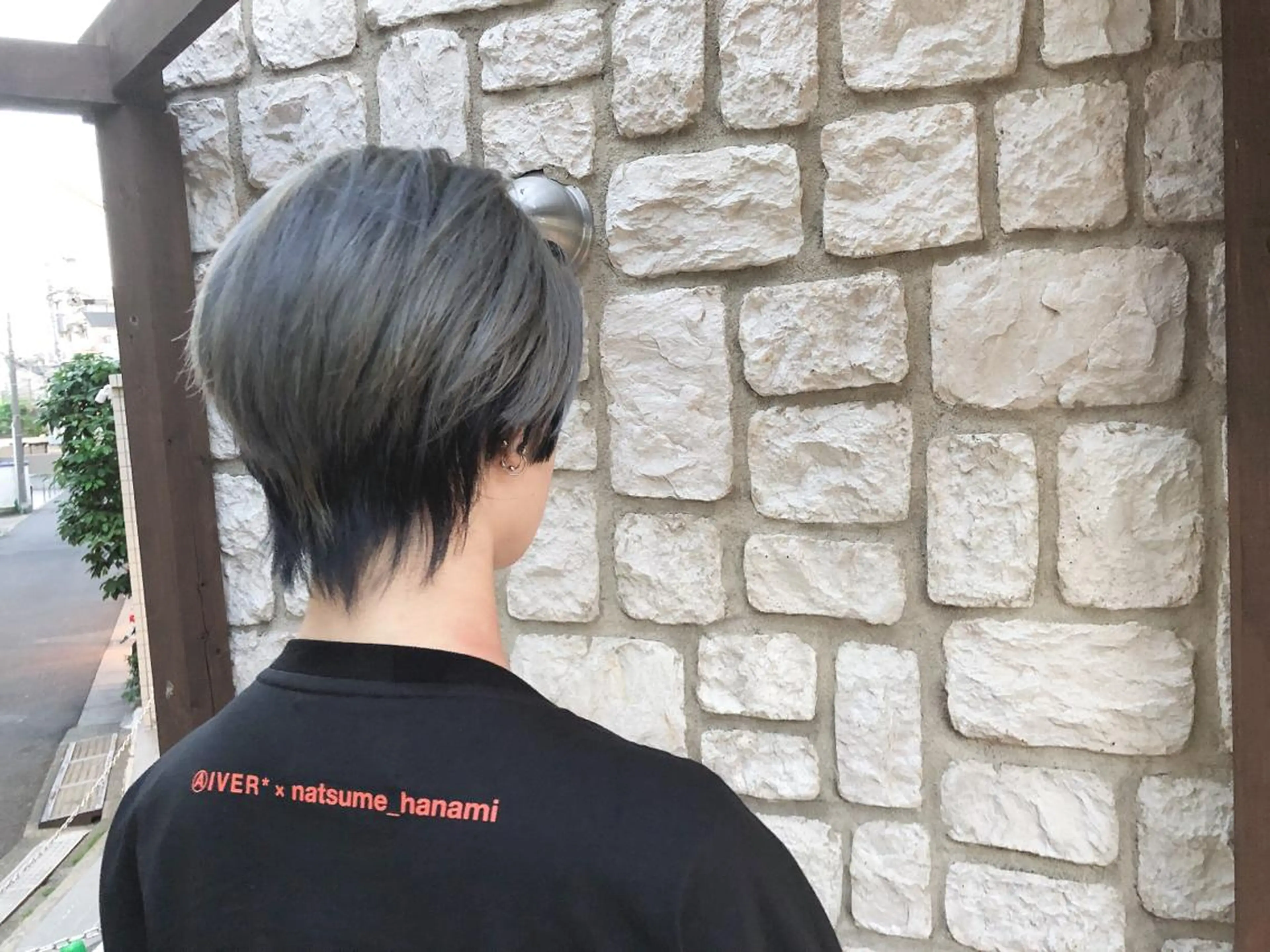 ショート カラー パーマ ヘアアレンジ メンズ キッズ ネイル マツエク・マツパ メンズウルフカット ネイビーカラー ウルフカット ネイビー カット ヘアカラー トリートメント 髪質改善/透明感 OAK兵庫のヘアスタイル