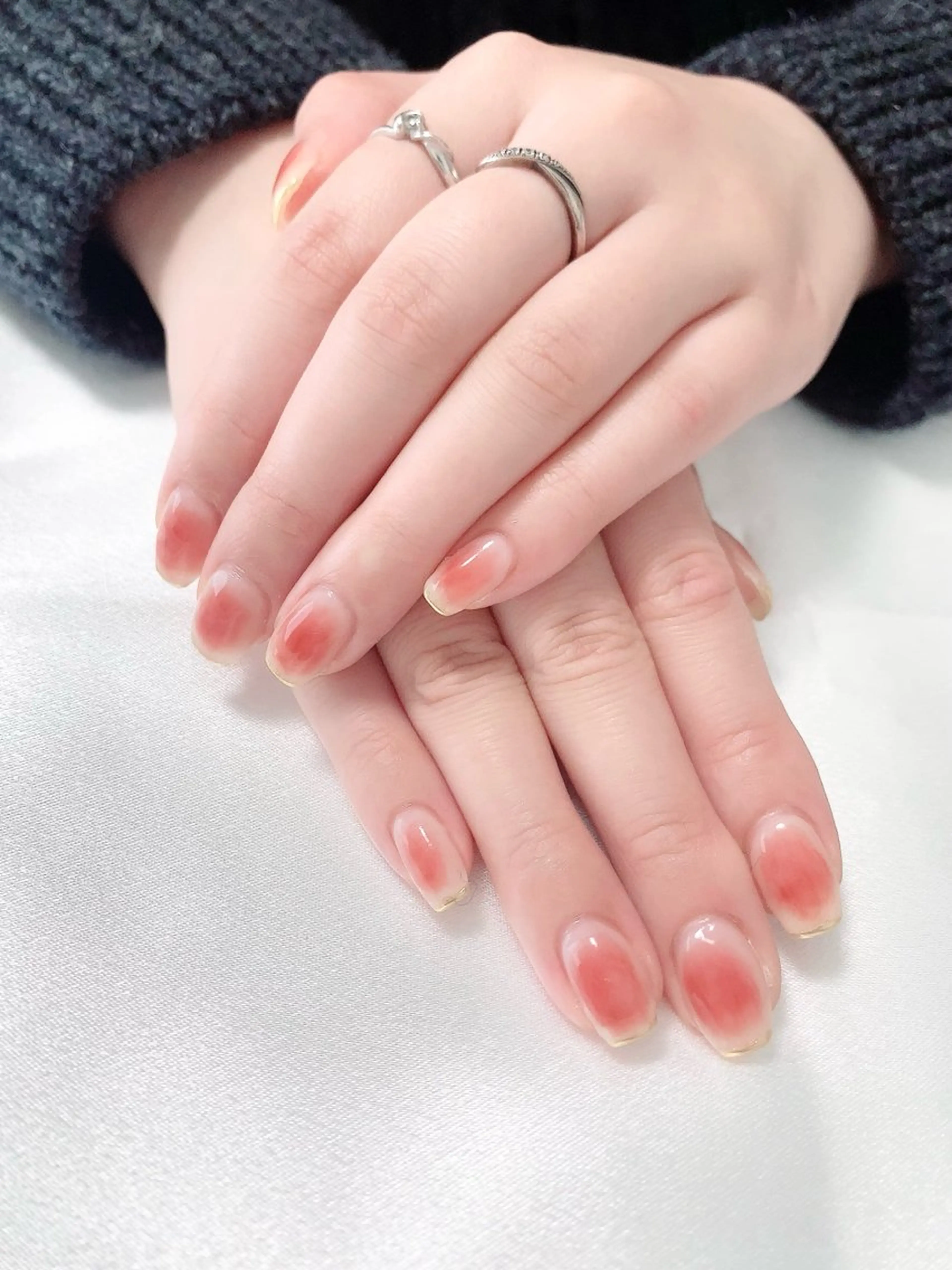 ネイル チークネイル フレンチネイル ゴールド nail lumièreのネイルデザイン