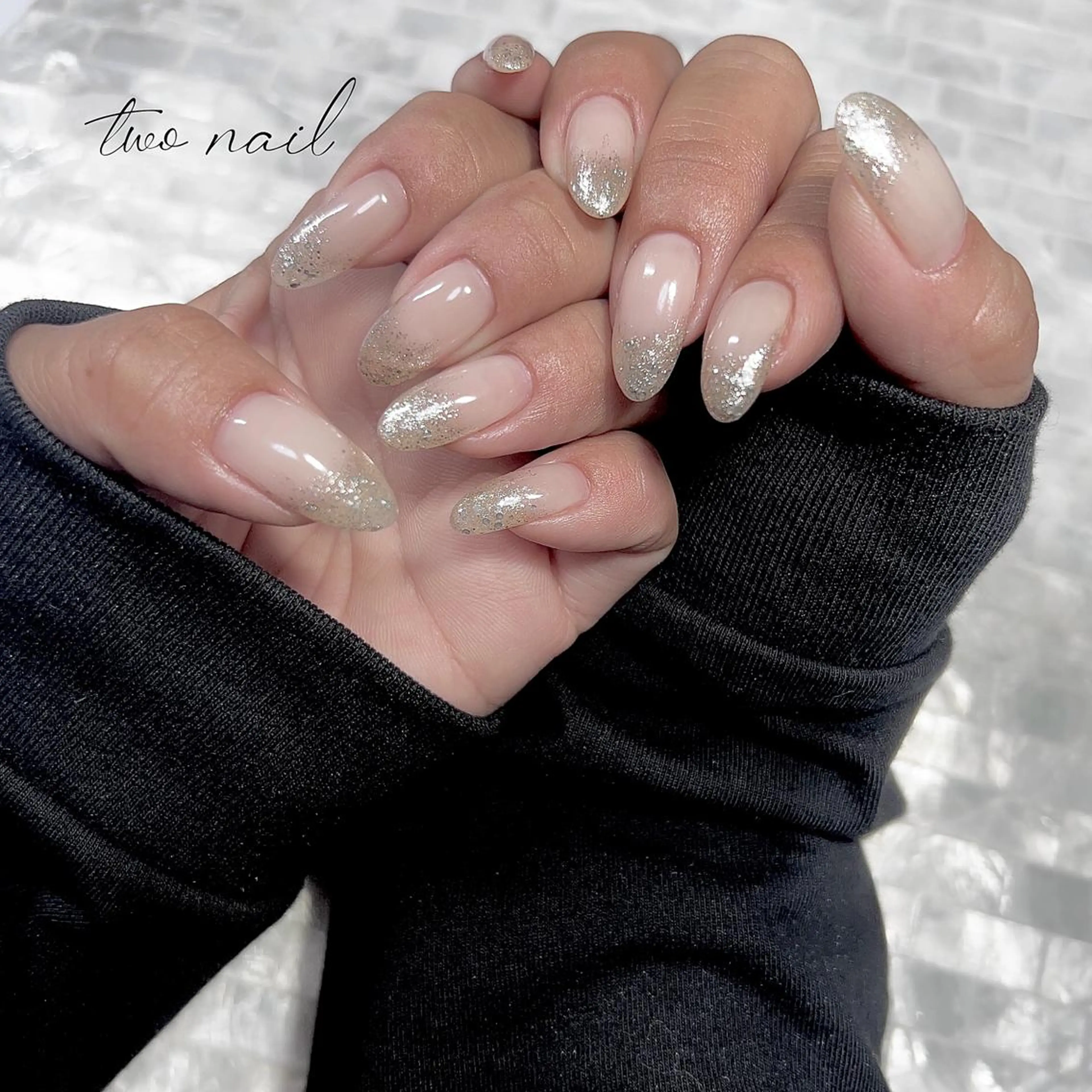 ネイル アートネイル フットネイル ハート キラキラネイル ニュアンスネイル ハンドネイル two nailのネイルデザイン