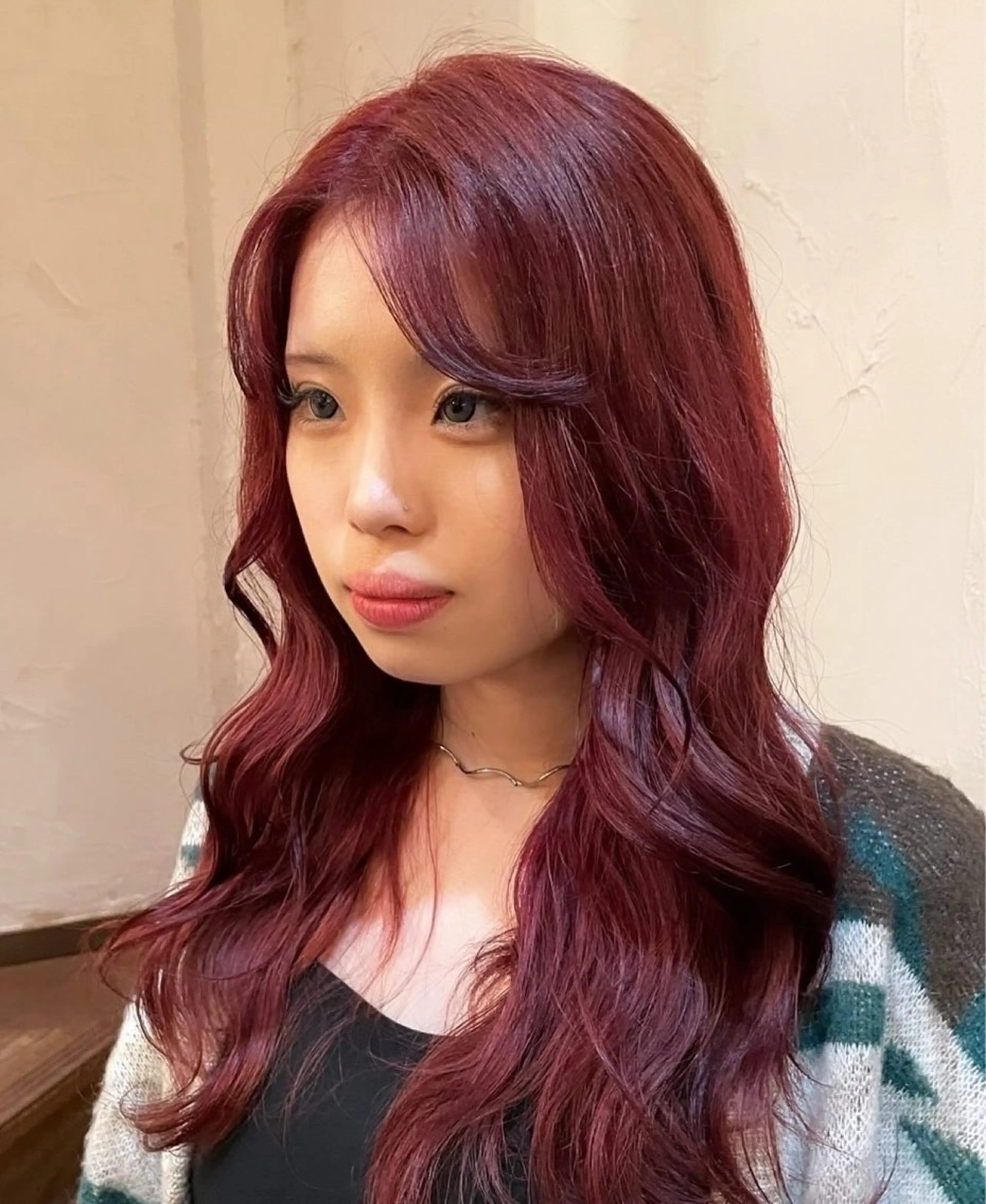 ロング カラー ヘアカラー 冨永 萌のヘアスタイル