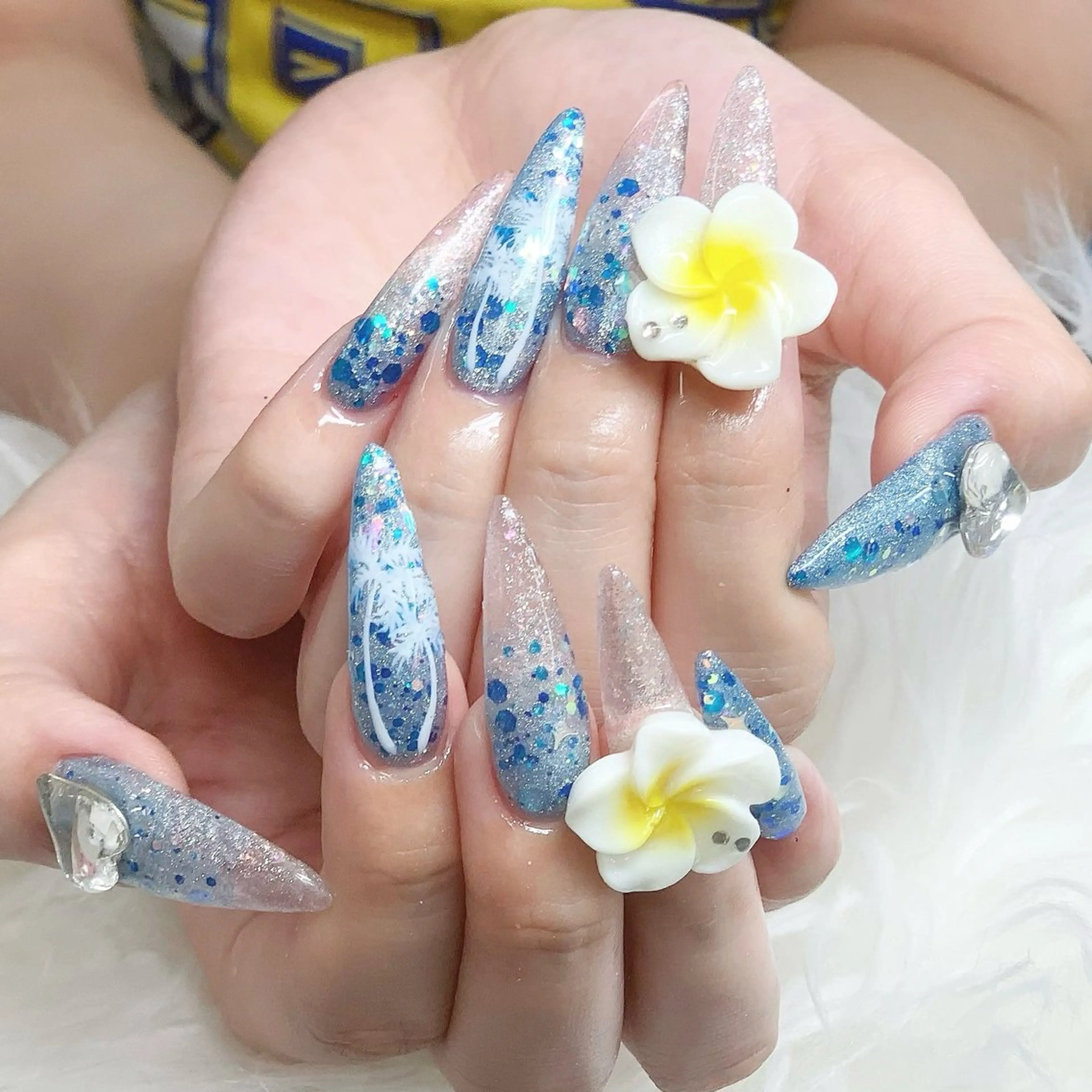 ネイル チークネイル 長さ出し フットネイル マグネットネイル 持ち込み ハンドネイル ANH NAIL ゴテゴテ専門店💎のネイルデザイン