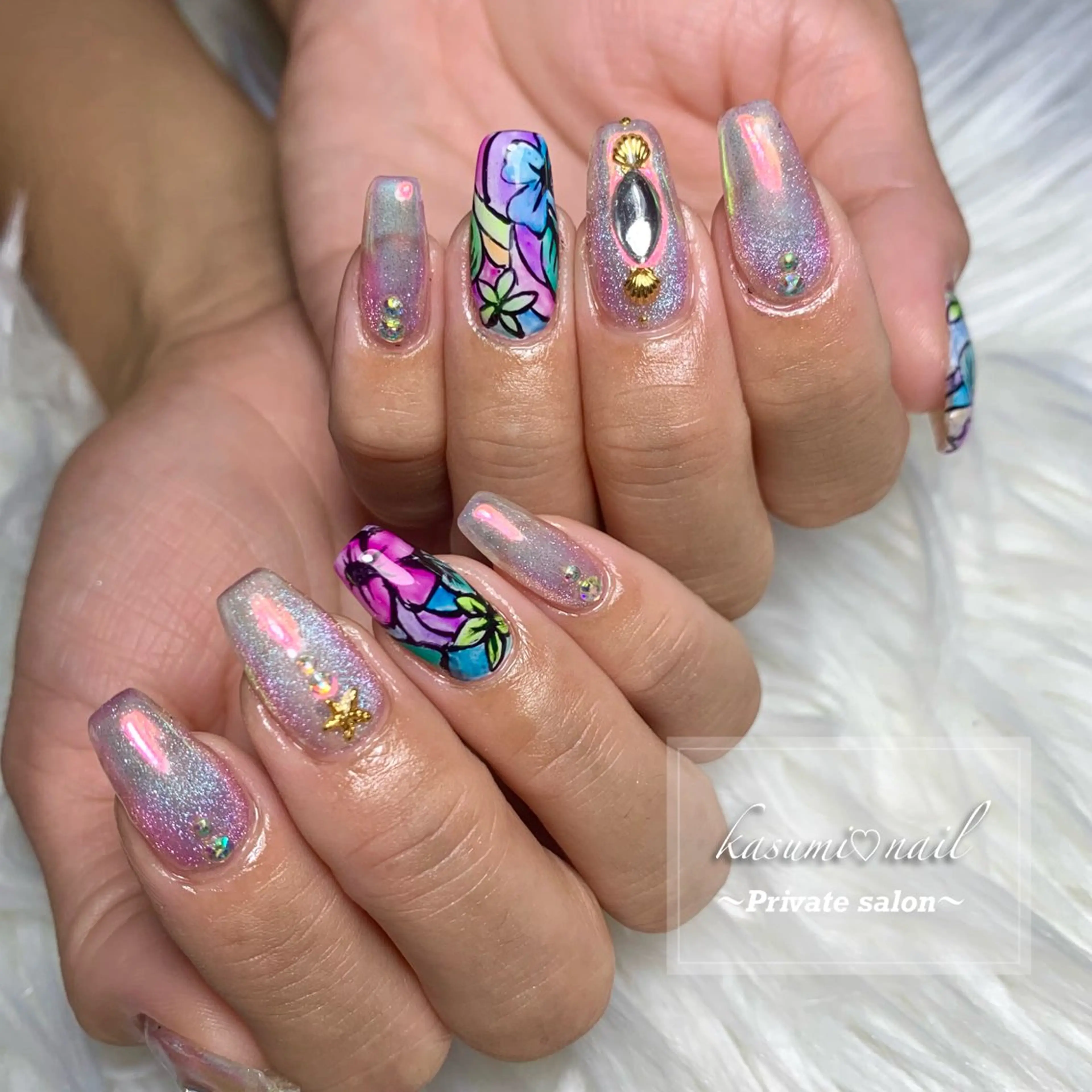 ネイル 大理石ネイル(マーブル) ニュアンスネイル KASUMI♡ Nailのネイルデザイン