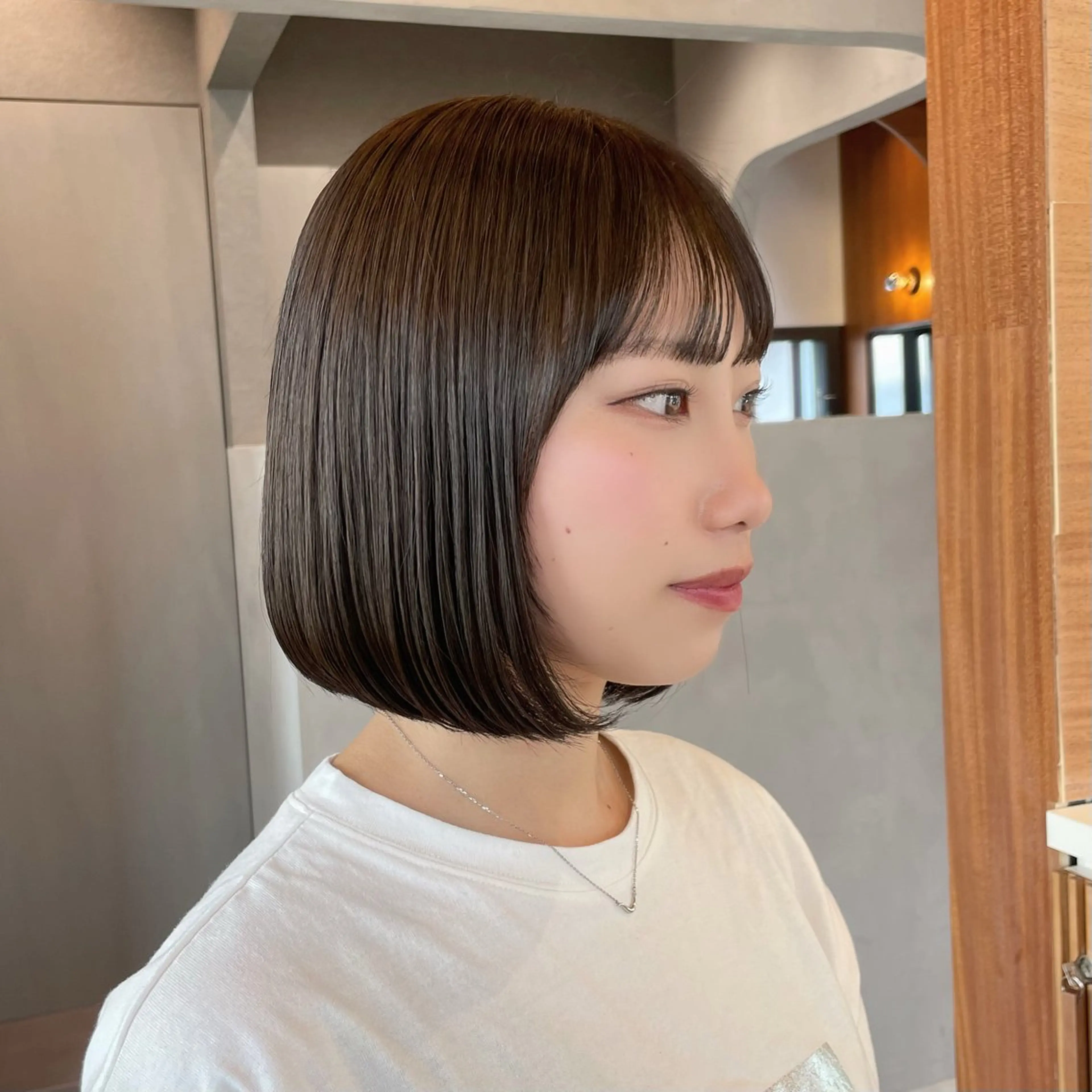 ショート カラー 透明感カラー ボブ 韓国風ヘア トリートメント カット トリートメント ボブ/縮毛矯正/レイ ヤー♡Natsukiのヘアスタイル