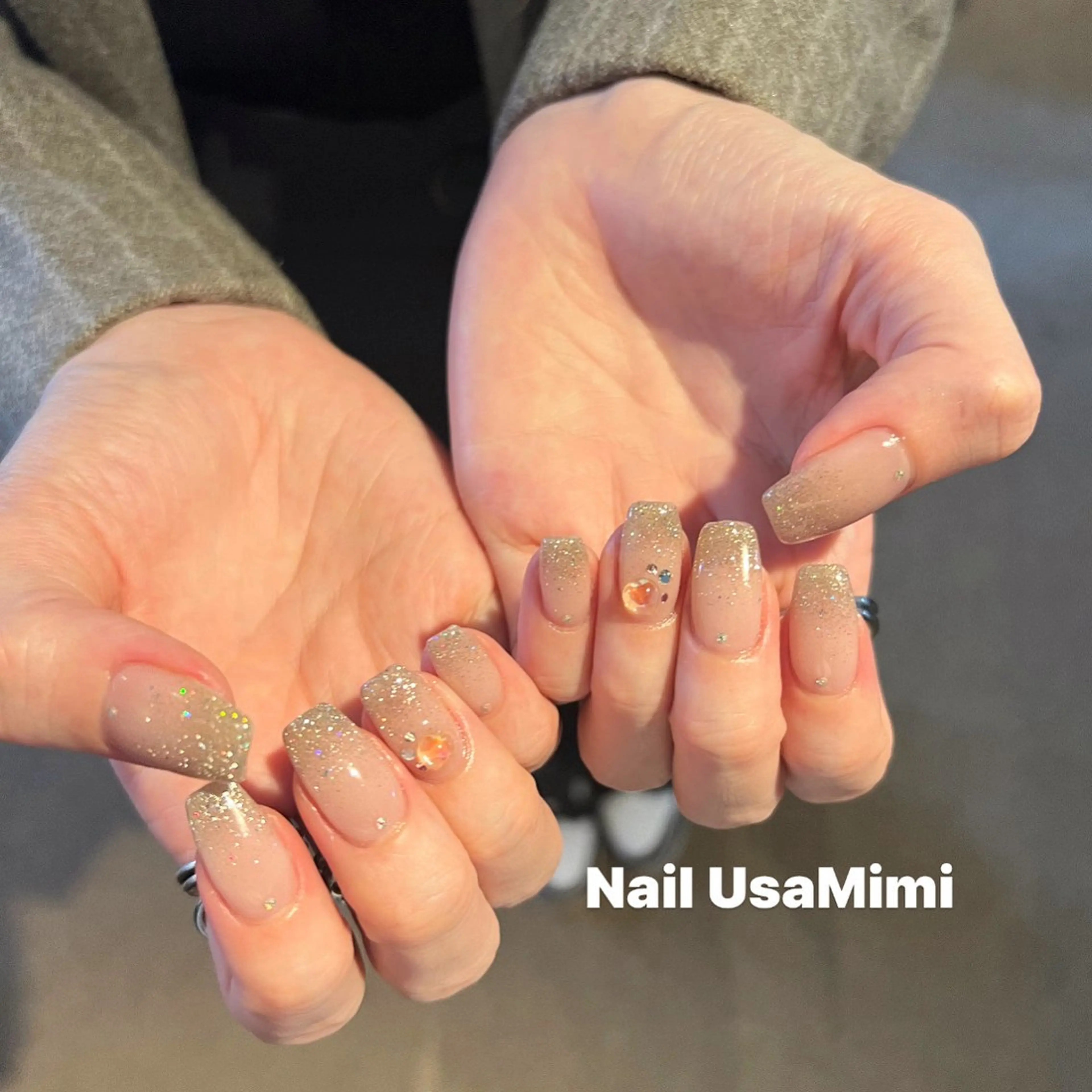 ネイル フラッシュネイル ジェルネイル 韓国ネイル マグネットネイル 持ち込み 本町NailUsa Mimi RIKOのネイルデザイン