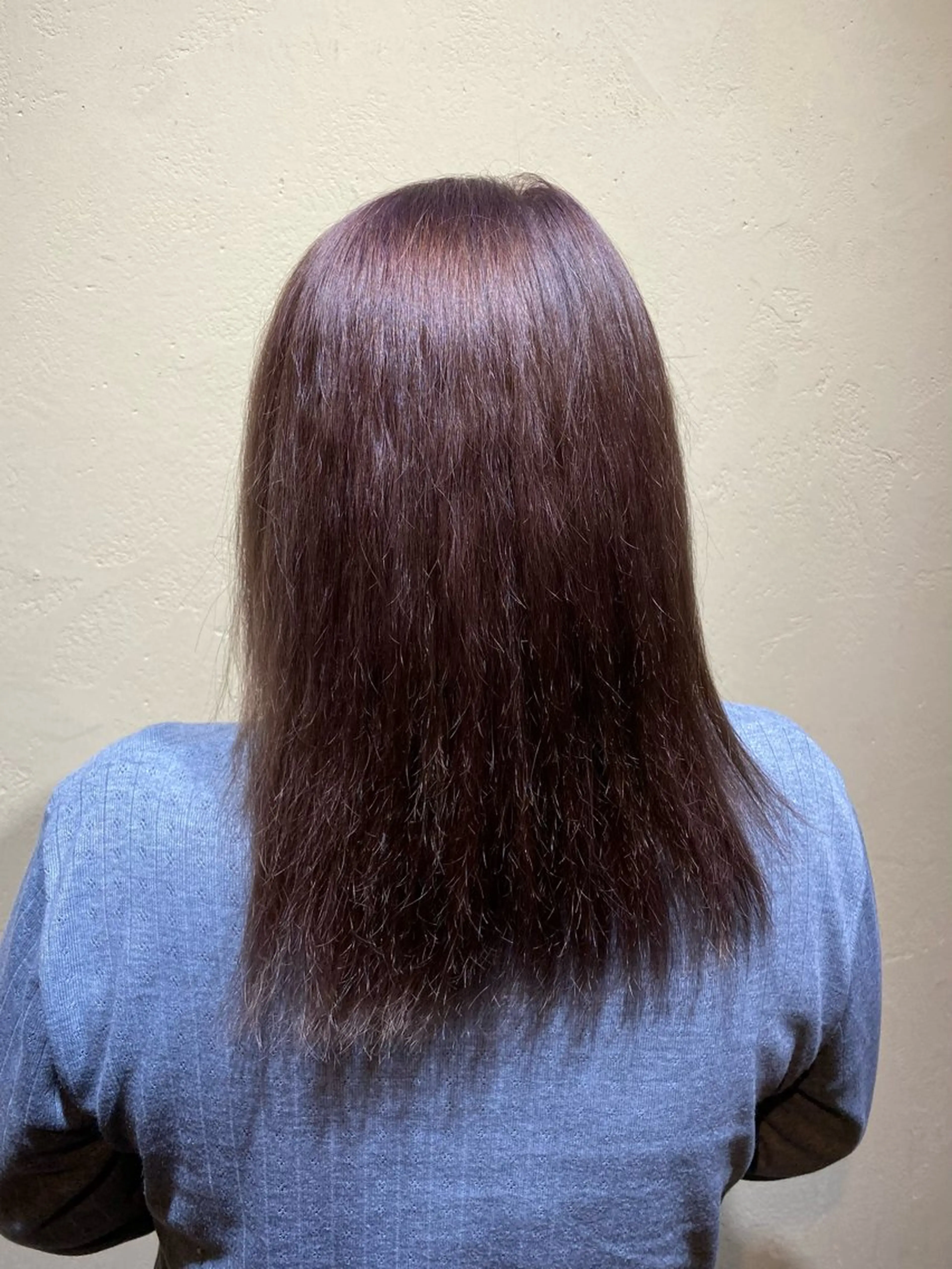 セミロング カラー ブリーチ グレージュ ラベンダーカラー ラベンダーグレージュ ラベンダーグレー ヘアカラー トリートメント saya （サヤ）のヘアスタイル