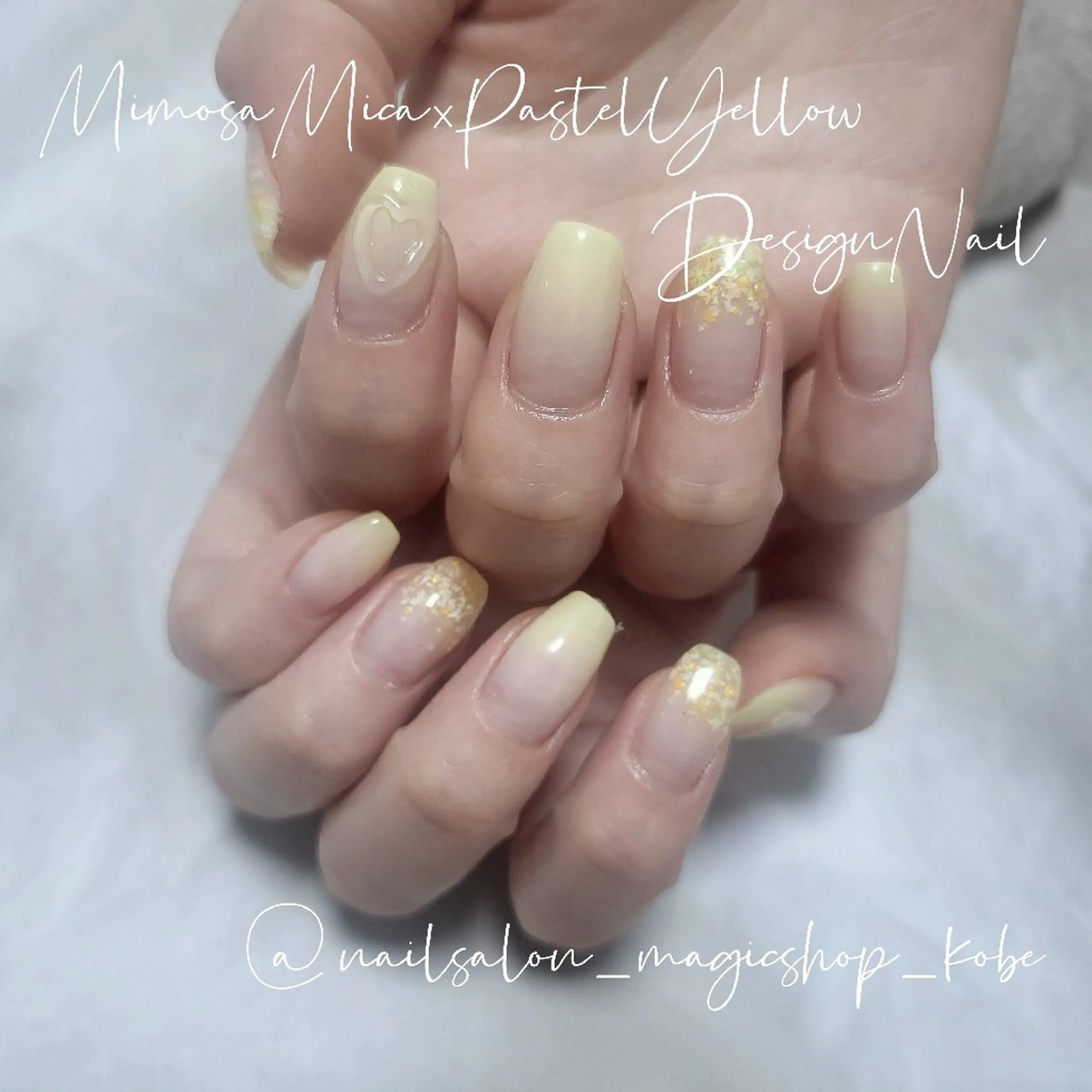 ネイル クリアネイル ジェルネイル グラデーション ハート パステルネイル ハンドネイル Nailsalon MagicShopのネイルデザイン