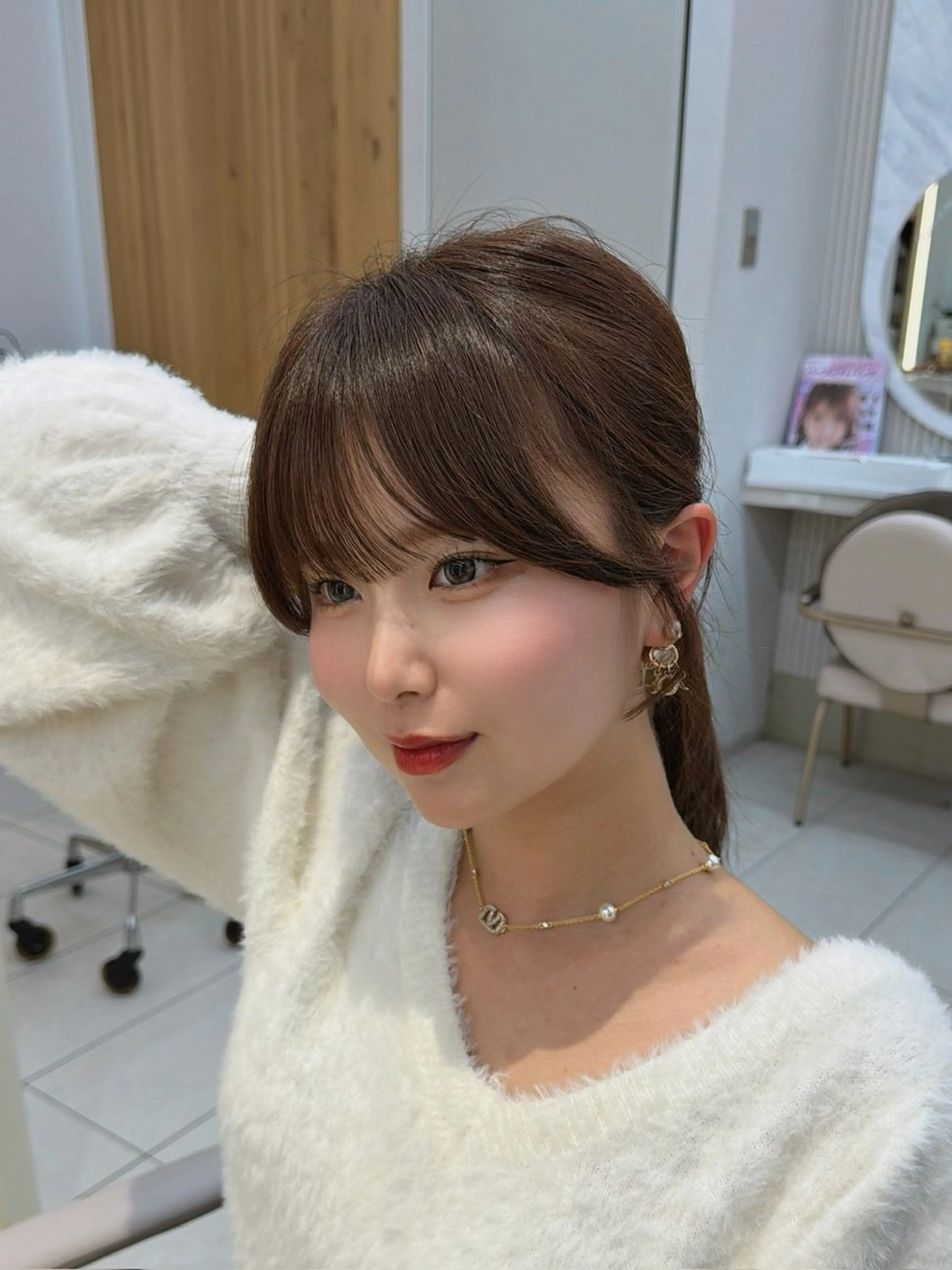 セミロング カット レイヤー/顔周り /透明感/TAKUのヘアスタイル