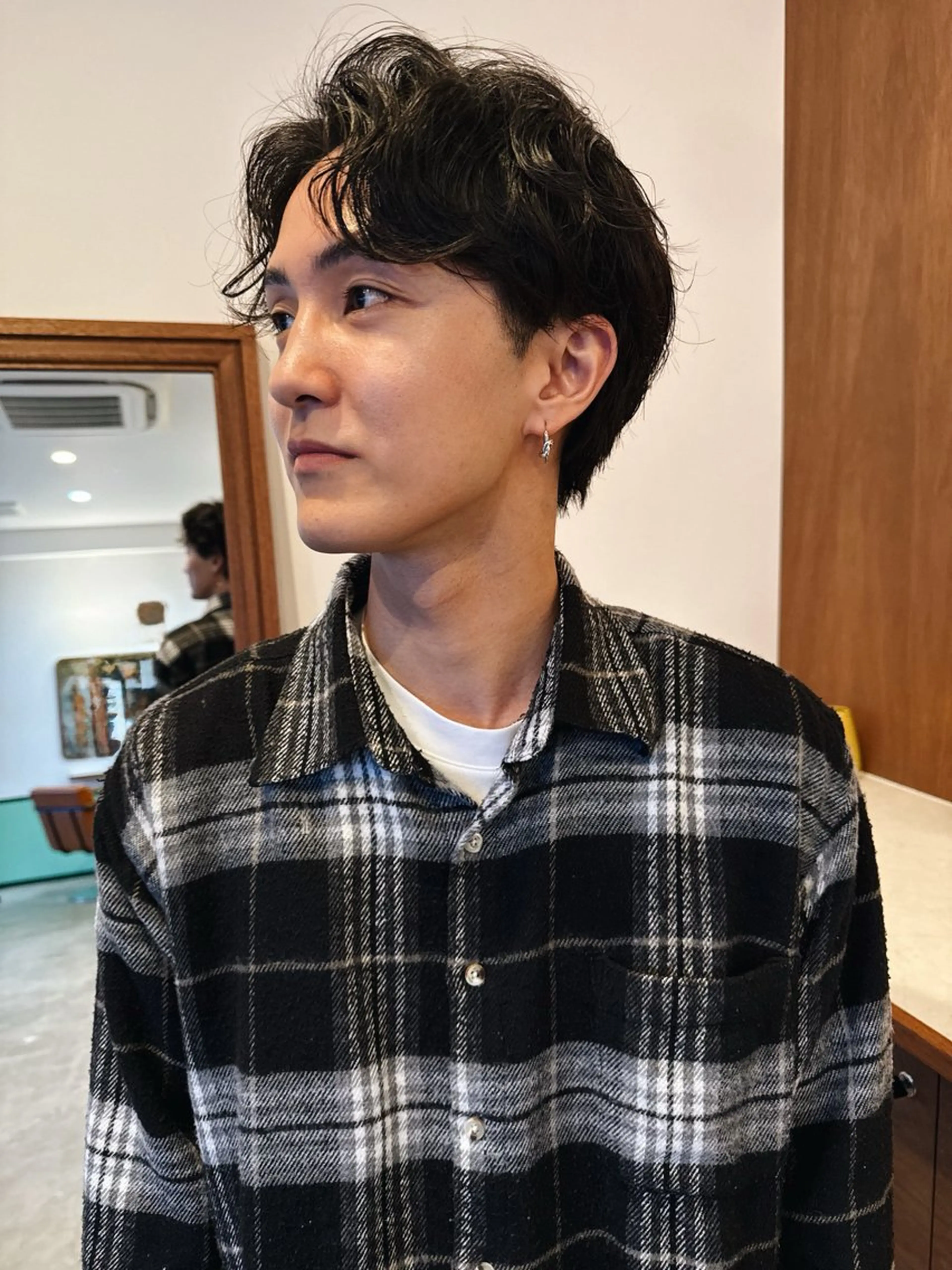 men’s design cut＋permの写真