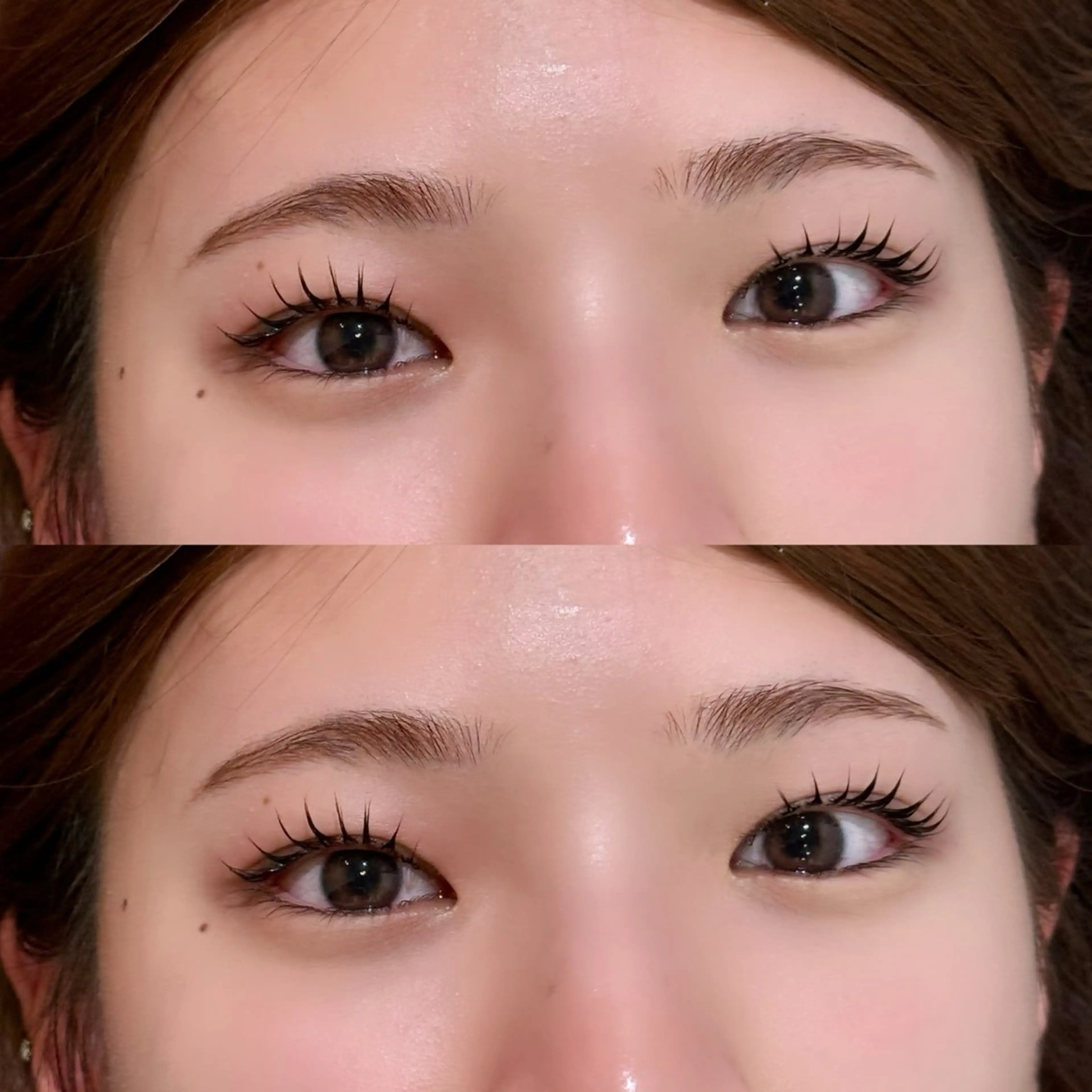 マツエク・マツパ レイヤー/顔周り/透 明感カラー/うる艶のヘアスタイル