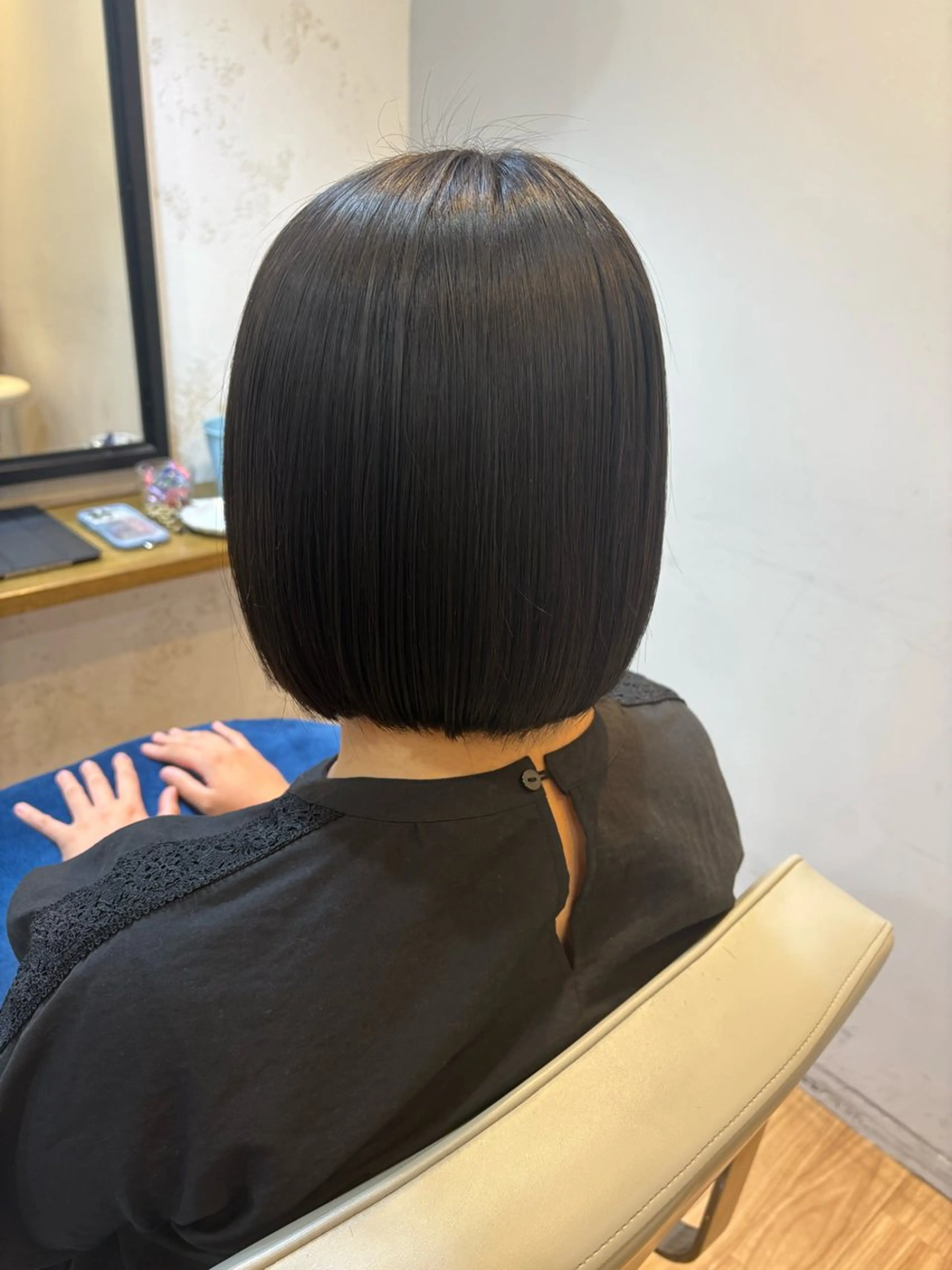 ミディアム 縮毛矯正 韓国ヘアー🇰🇷 MIWAのヘアスタイル